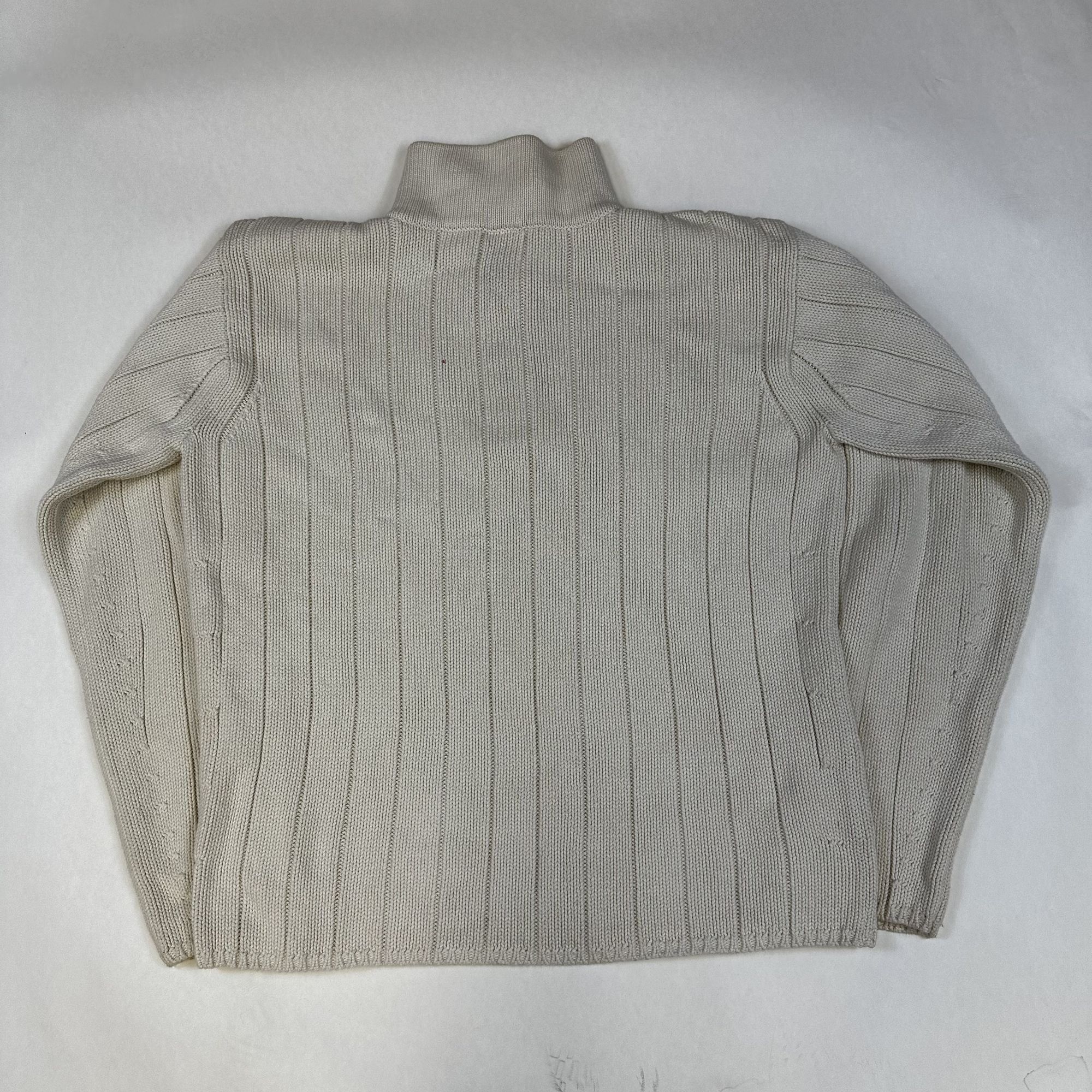Ralph Lauren Ralph Lauren Polo Jeans Co. L/G Cream Ribbed Half-Zip Cotton Size US L / EU 52-54 / 3 - 2 Thumbnail