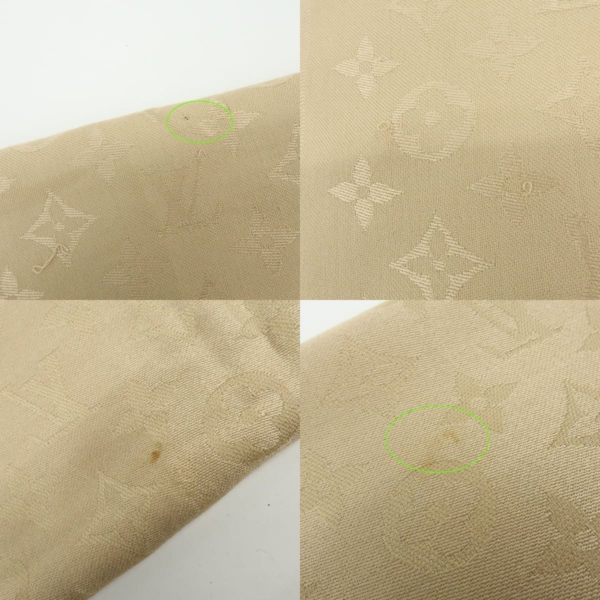 Louis Vuitton Louis Vuitton Monogram Shine Silk Wool Shawl Beige Size ONE SIZE - 6 Thumbnail