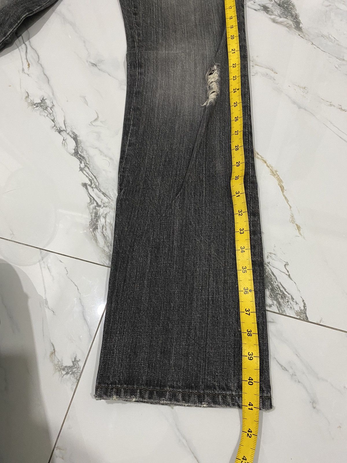 If Six Was Nine × Japanese Brand × PPFM PPFM LOWRISE DISTRESS DESIGN JEANS Size US 31 - 21 Thumbnail