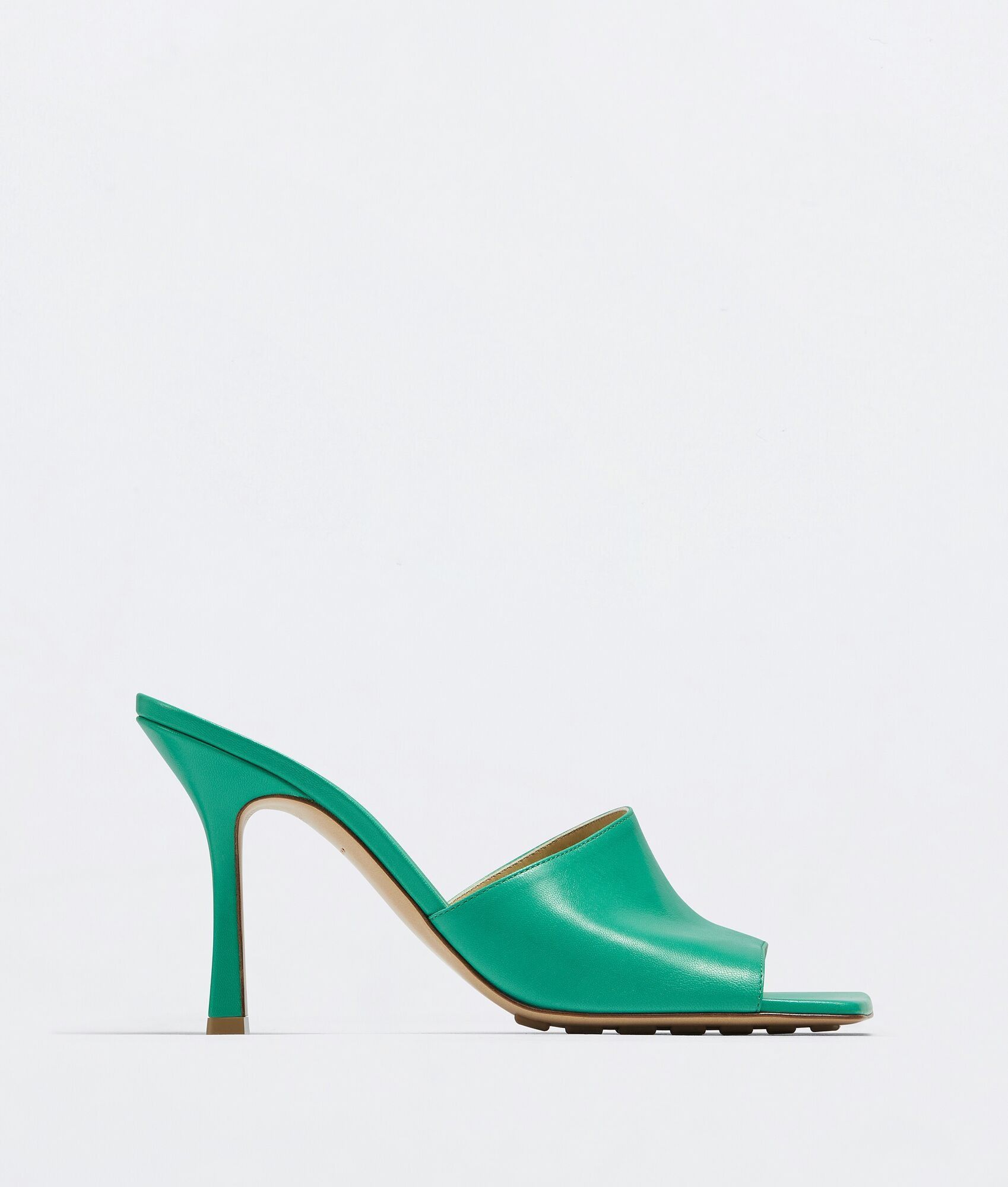 Bottega Veneta o1n1vont0924 Stretch Mules in Acid Turquoise Size US 8.5 / IT 38.5 - 1 Thumbnail