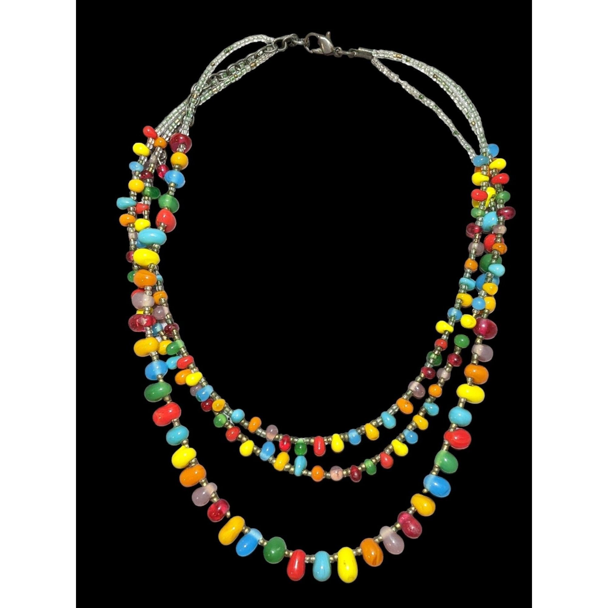 Other Rainbow Glass Candy Necklace Size ONE SIZE - 1 Thumbnail
