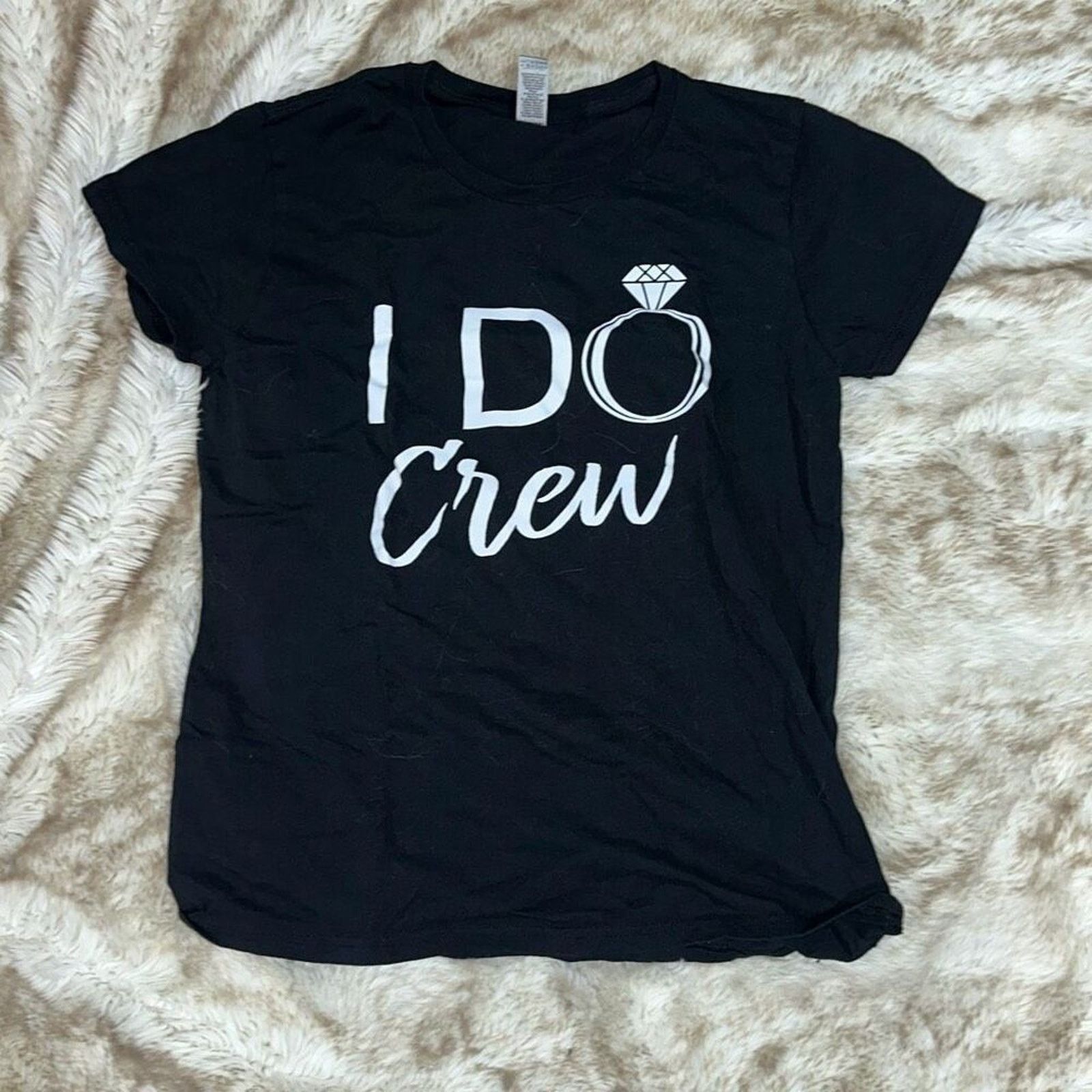 Other "I Do Crew" Black Graphic Print T-Shirt | Sz M Size M / US 6-8 / IT 42-44 - 3 Thumbnail