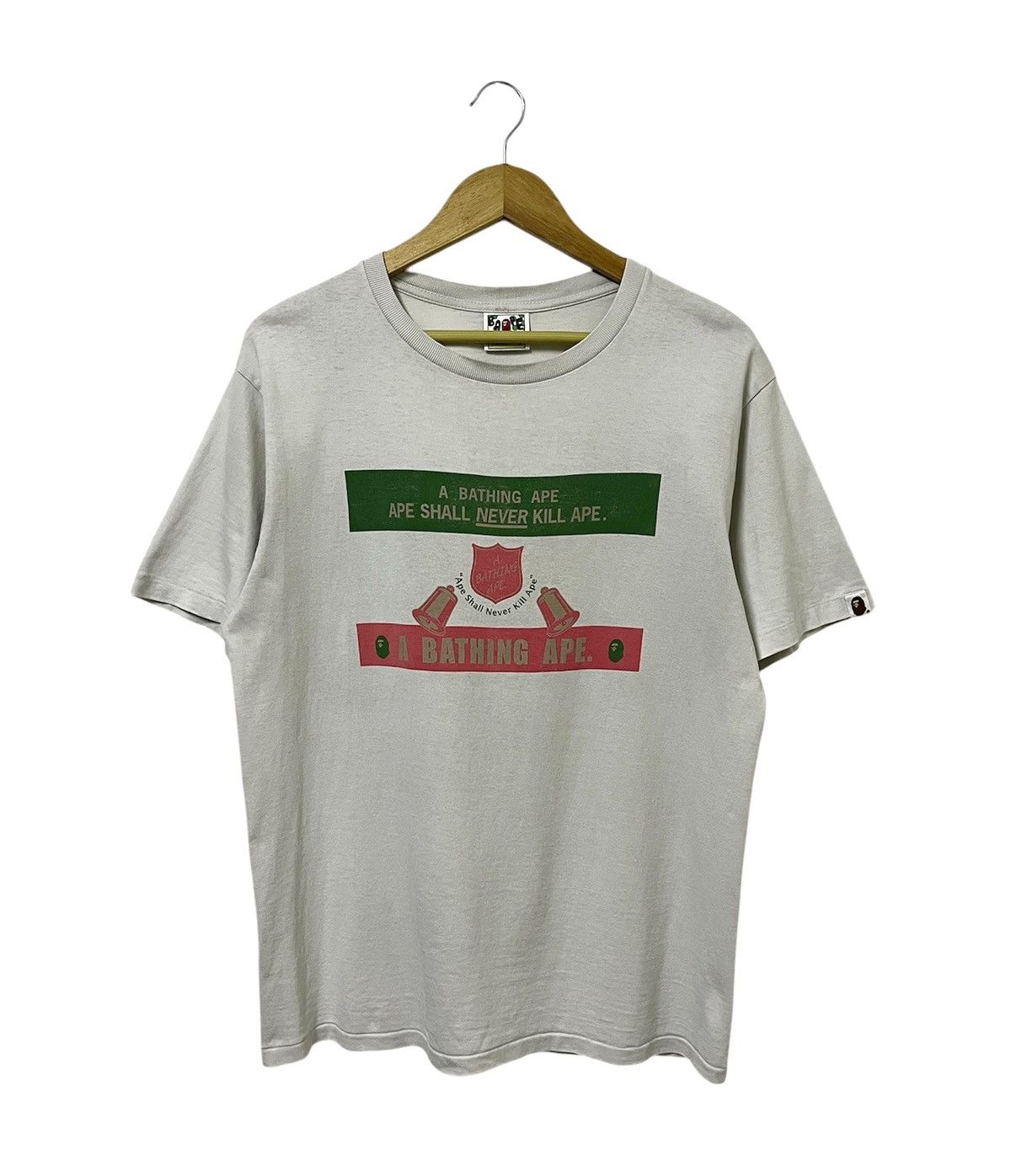 Bape A BATHING APE APE SHALL NEVER KILL APE LOGO JAPANESE TSHIRT Size US L / EU 52-54 / 3 - 1 Thumbnail