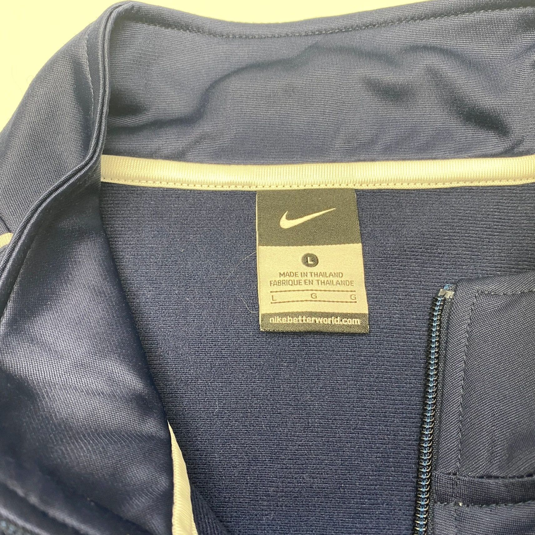 Nike Nike Basketball Jacket: Track Warm-Up Mens Large Navy White - 639851-451 - Blended Polyester Zip Full-Length Size US L / EU 52-54 / 3 - 7 Thumbnail