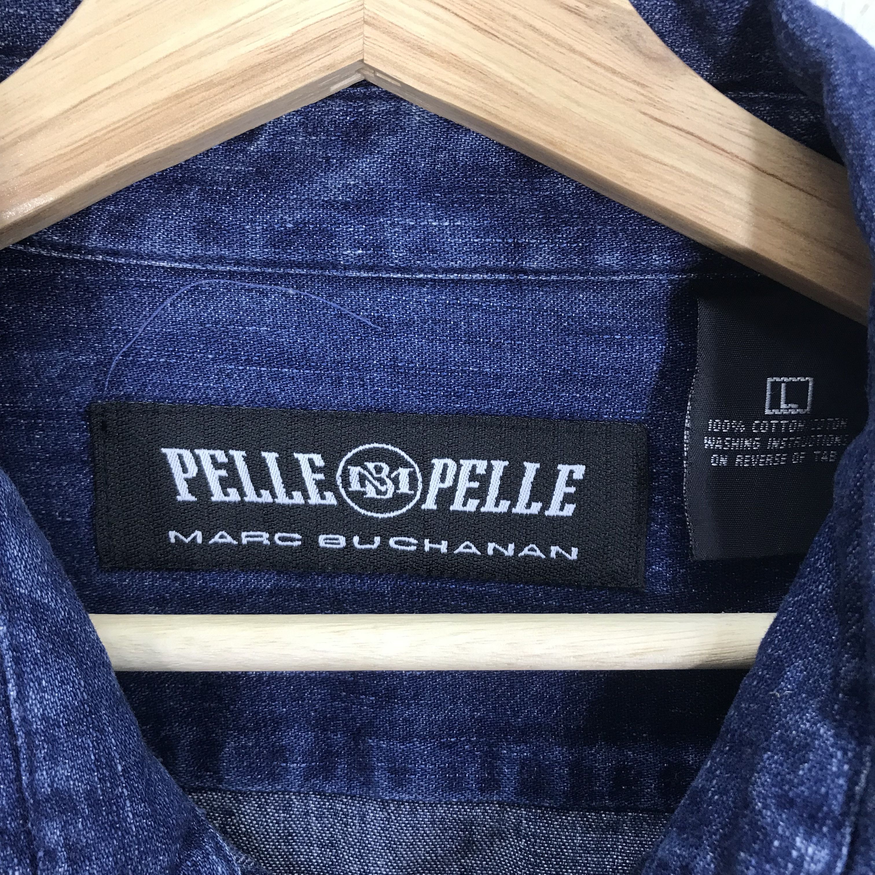 Marc Buchanan Vintage Pelle Pelle Marc Buchanan Indigo Blue Jeans Hip Hop Size US L / EU 52-54 / 3 - 9 Thumbnail