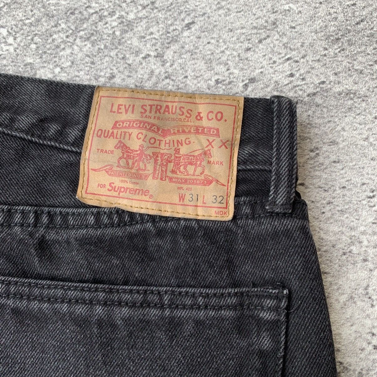 Levi's × Supreme Supreme x Levi’s Black Wash Denim Jeans Size US 31 - 12 Thumbnail