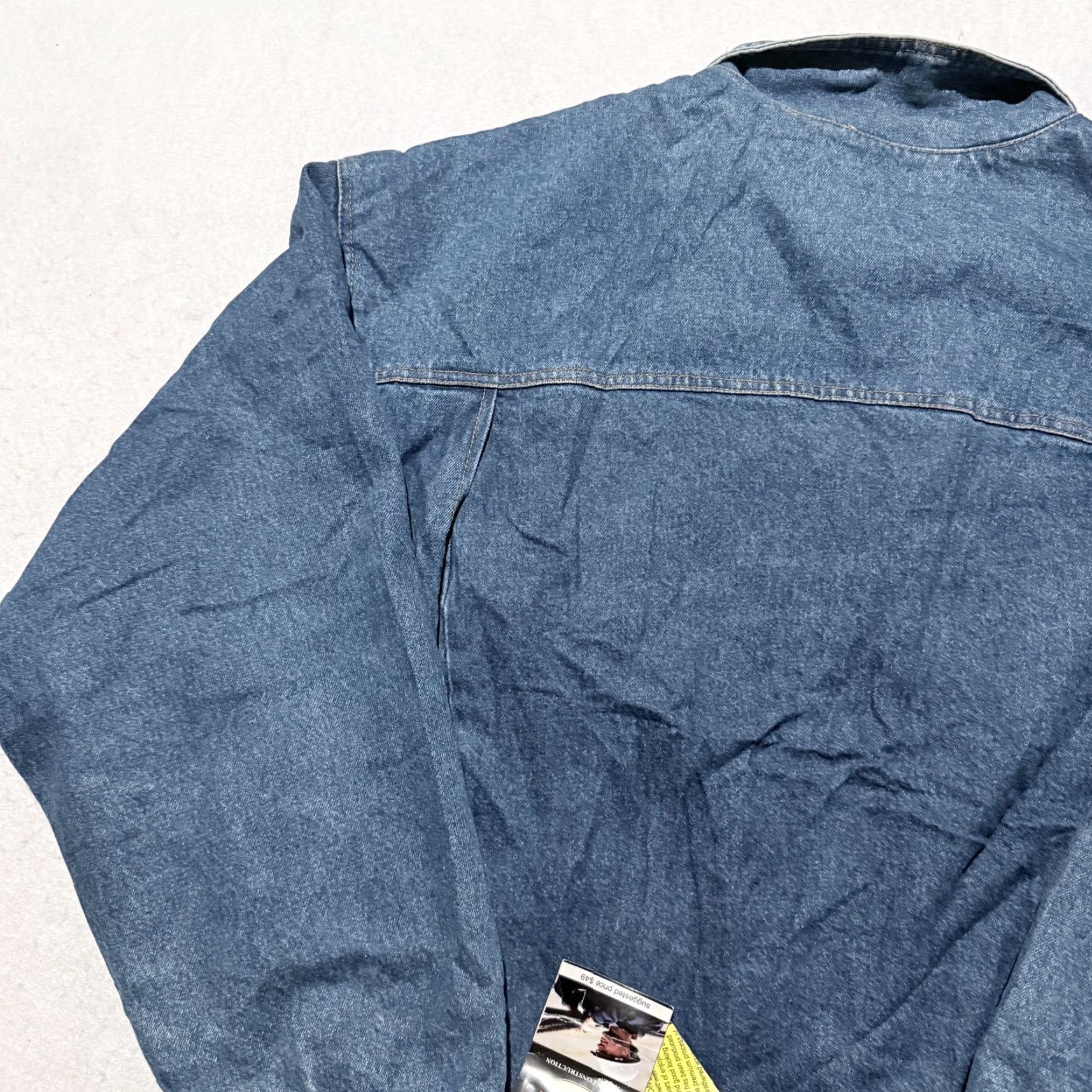 Denime VINTAGE Grit Iron Workwear Heavy Construction Jacket Men's Blue Denim Pockets 2XL NWT Size US XXL / EU 58 / 5 - 7 Thumbnail