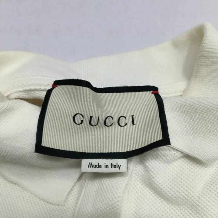 Gucci Gucci Embroidered Logo Short Sleeve Polo Shirt-2507 Size S / US 4 / IT 40 - 1 Thumbnail