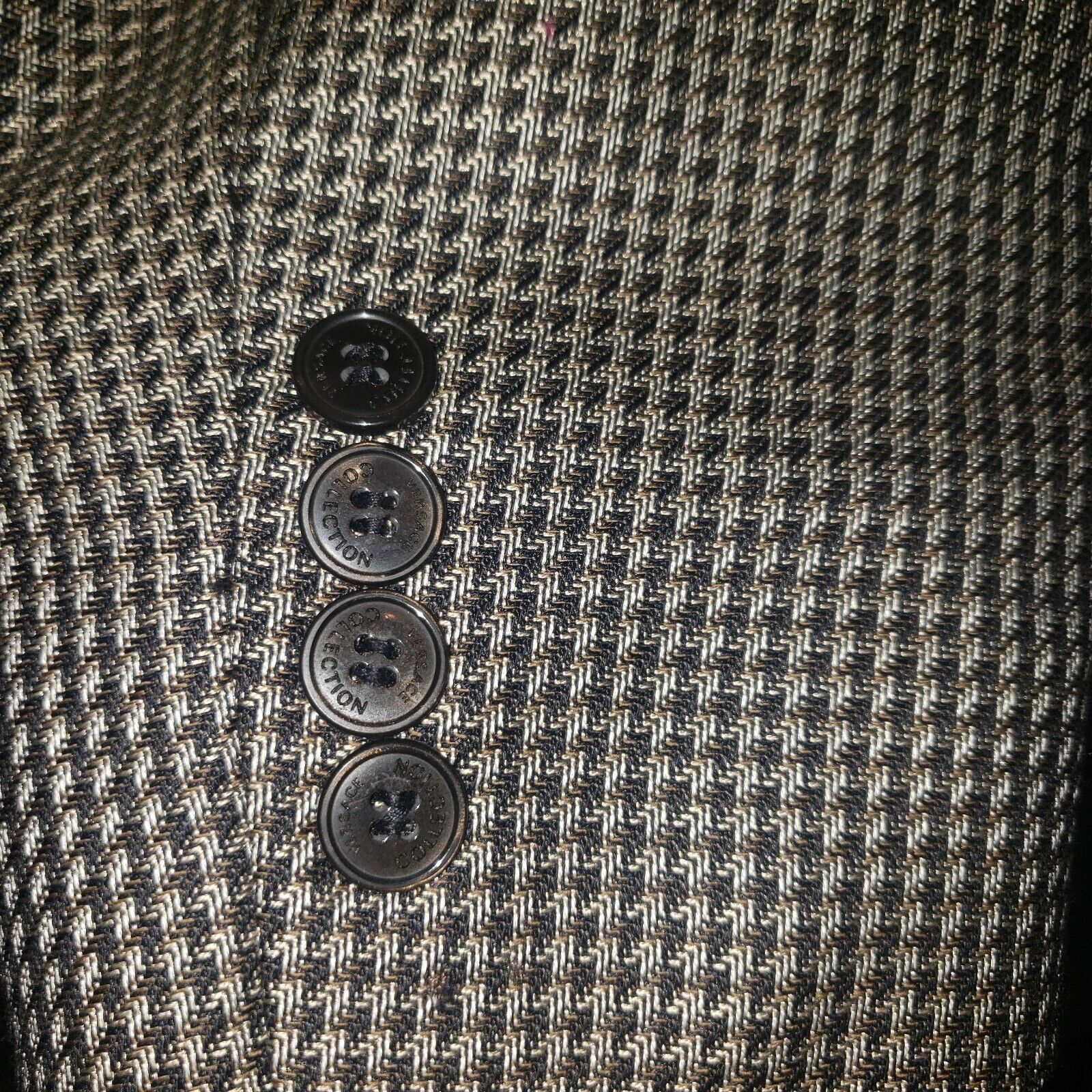 Versace Versace Collection Black Checkered Blazer Size 48 R Size 48R - 3 Thumbnail