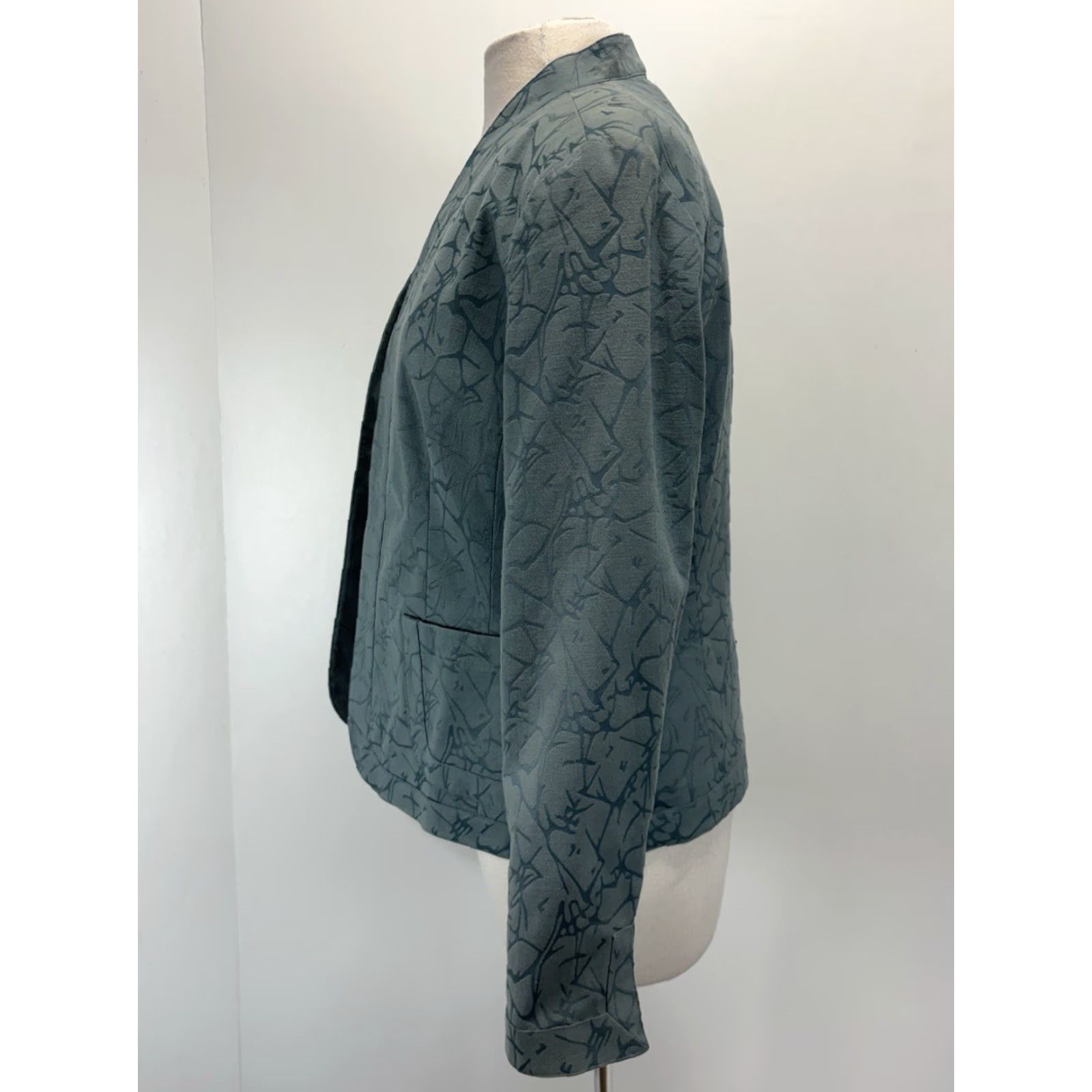 Coldwater Creek Coldwater Creek Blazer Size 8 Green Open Front Lined Career Womens Size M / US 6-8 / IT 42-44 - 2 Thumbnail