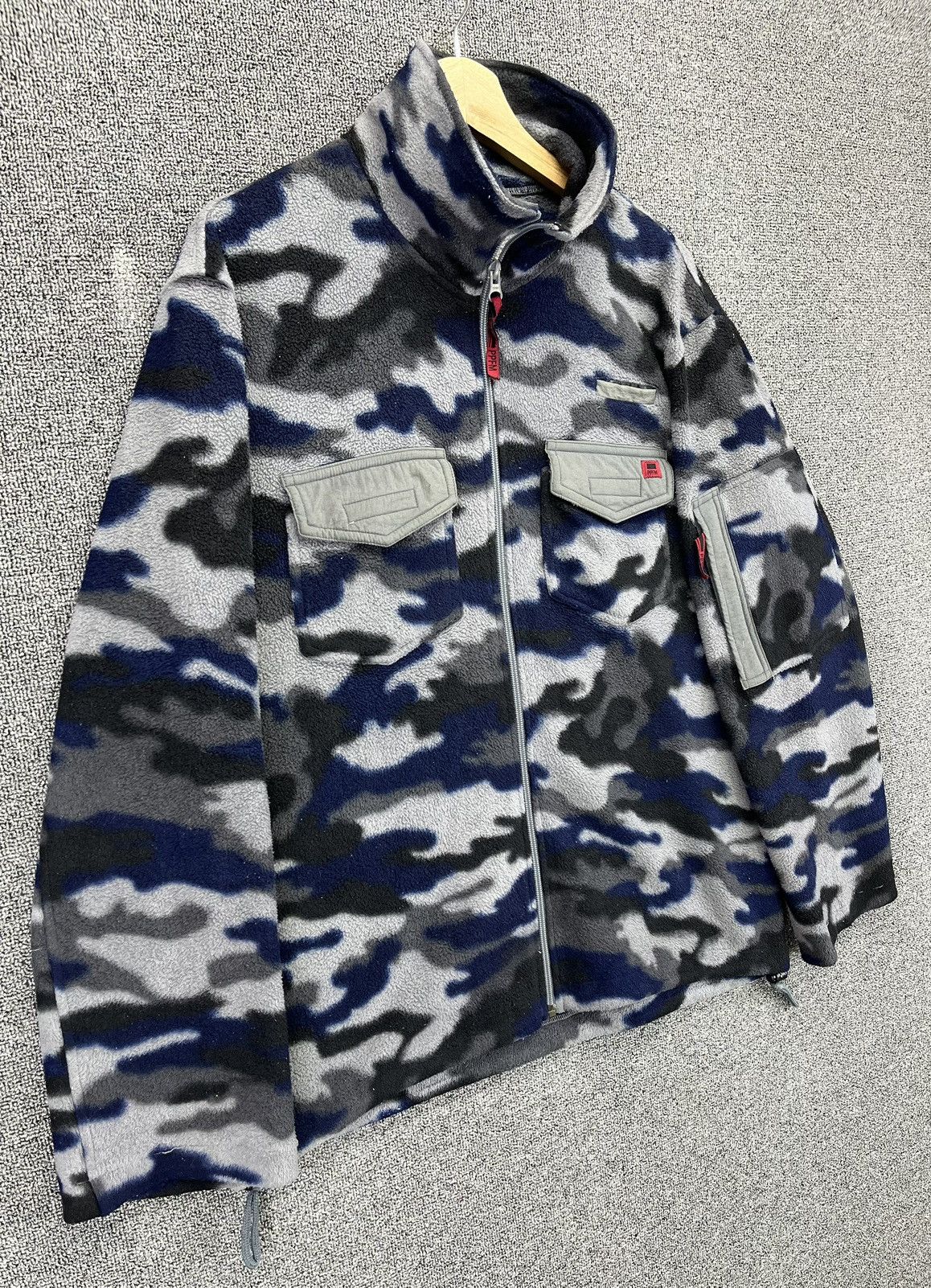 PPFM Vintage PPFM Military Camo Fleece Zip Up Punk Jacket Size US L / EU 52-54 / 3 - 2 Thumbnail