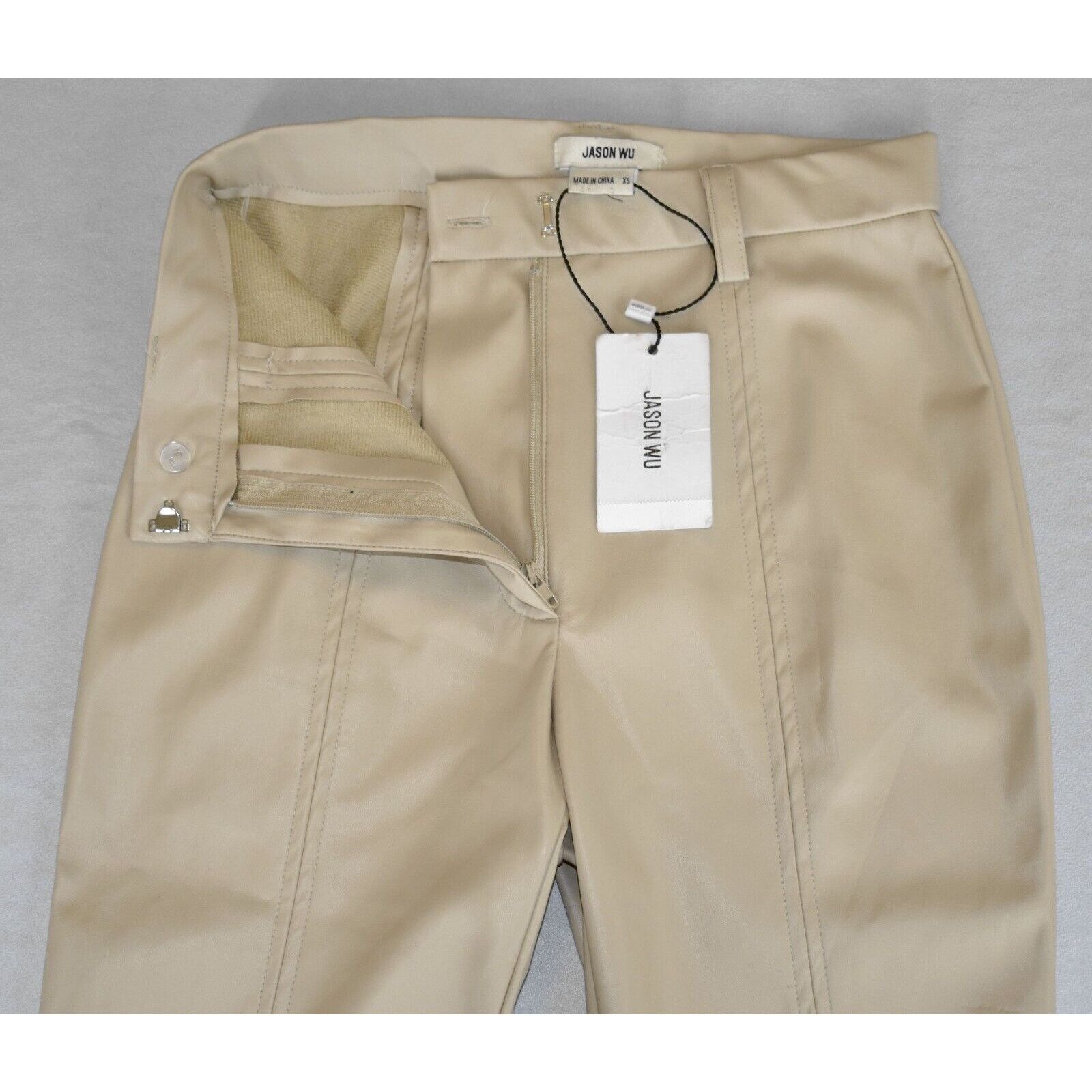 Jason Wu NWT JASON WU Vegan Leather Skinny Leg Trousers Pants XS $168 Size 24" / US 00 / IT 34 - 4 Thumbnail