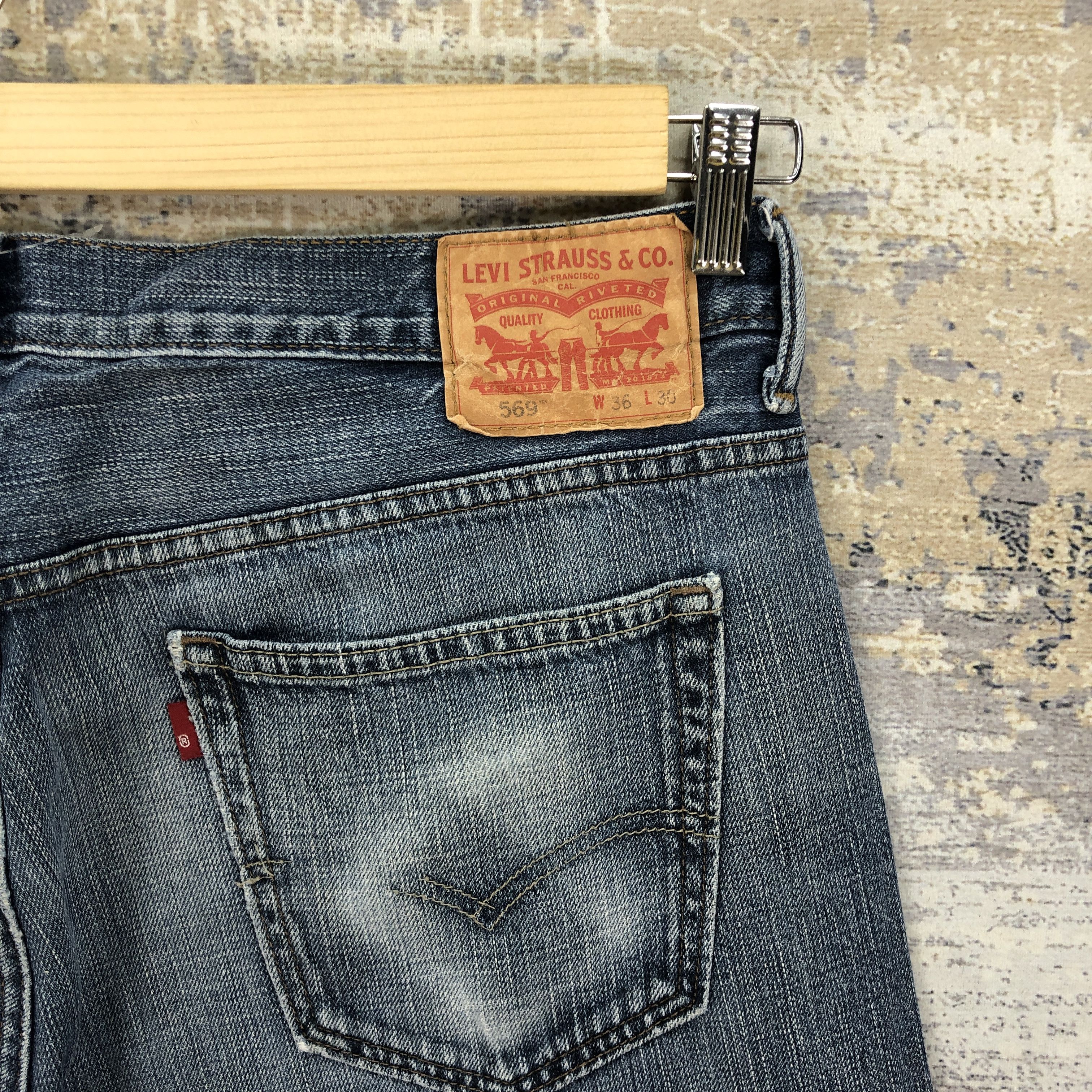 Levi's × Vintage Vintage Levis 569 Baggy Jeans Distressed Levi's Faded Denim Size US 36 / EU 52 - 5 Thumbnail