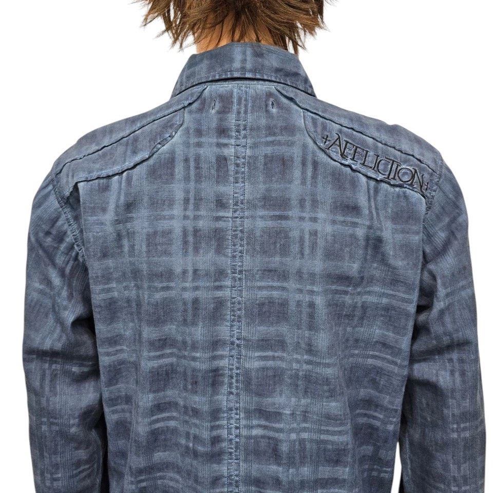 Affliction Affliction Black Premium Shirt Plaid Roll tab Sleeve 2Pocket Size US L / EU 52-54 / 3 - 7 Thumbnail