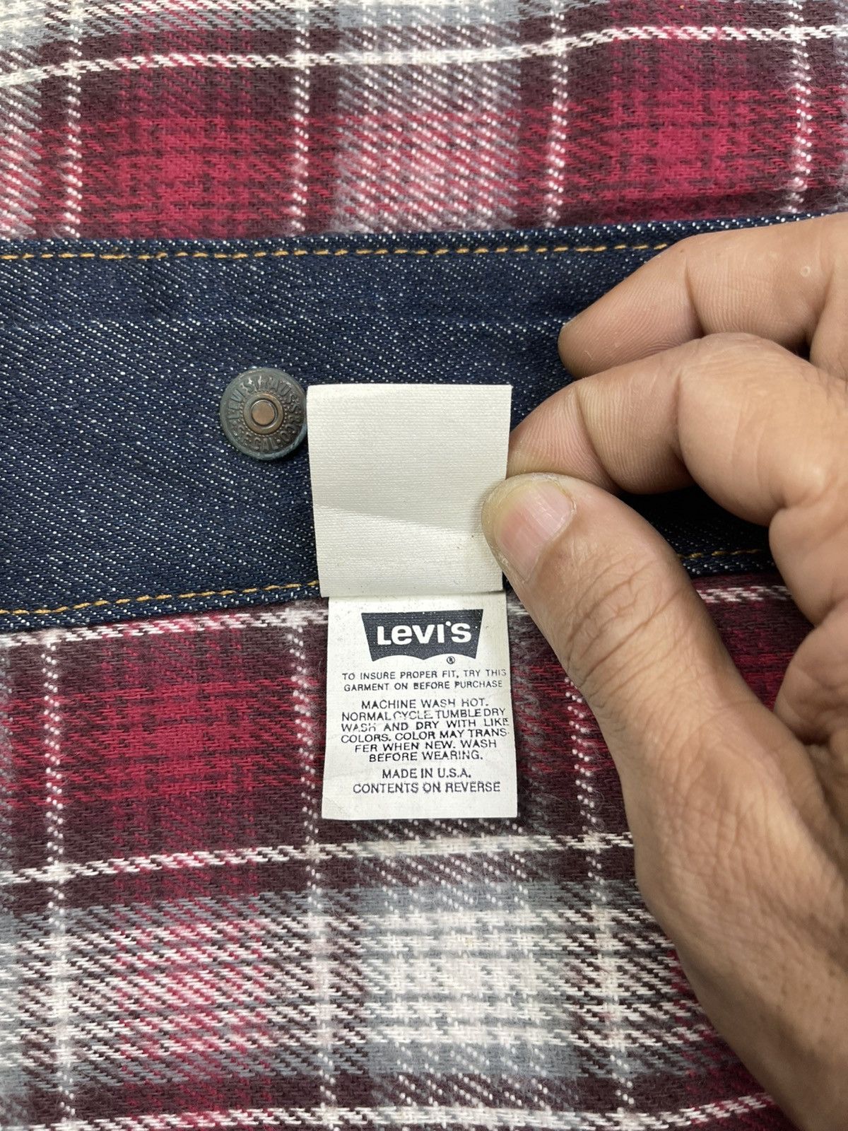 Levi's Vintage Clothing RARE🔥Vtg Levis Sample 1990 Reversible Denim Vest Jacket Size US M / EU 48-50 / 2 - 18 Thumbnail