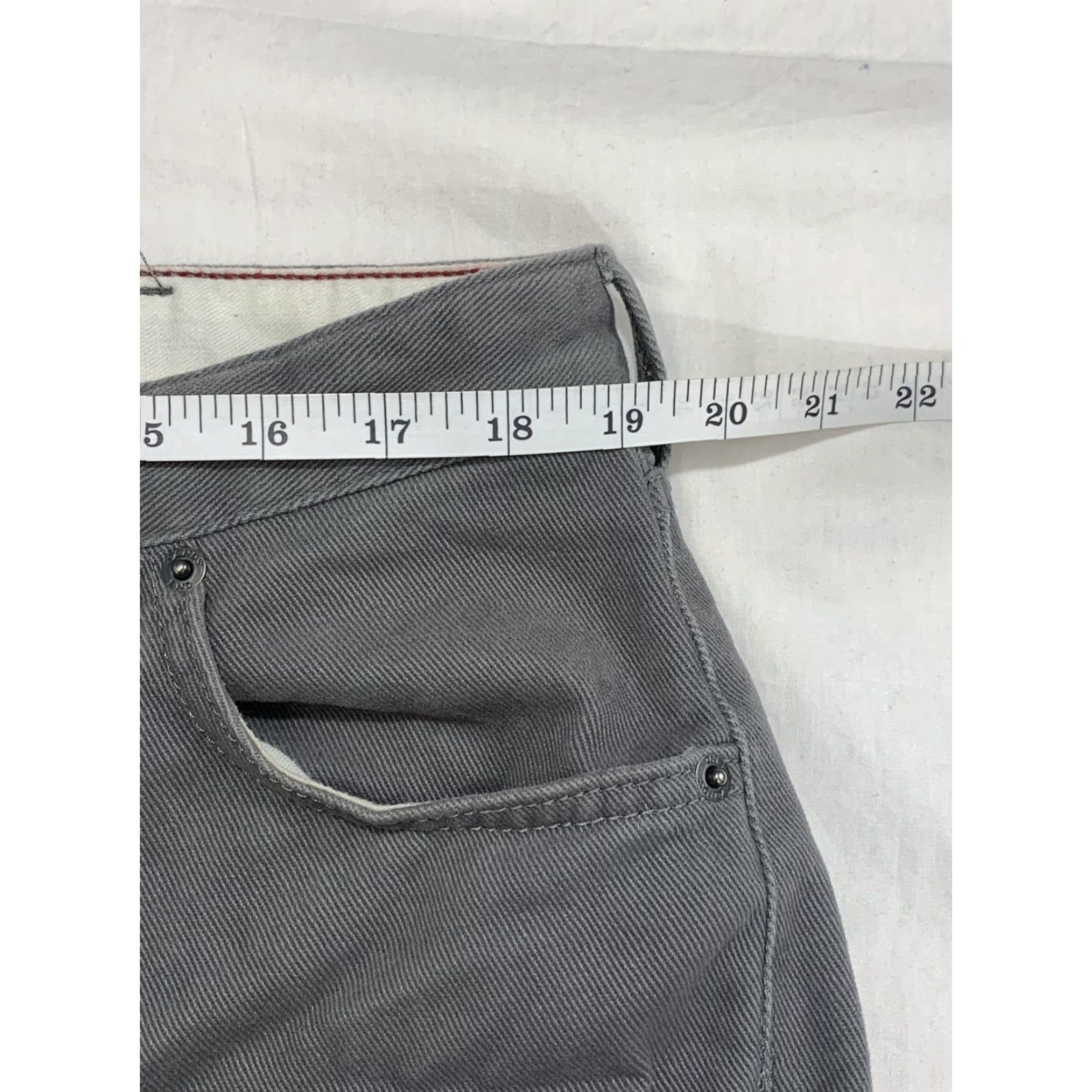 Lands' End Lands' End Men's Traditional Fit Jeans Rinse 34 Belt Loops 5-Pocket Denim 33in Inseam Straight Classic Core Color Gray Size US 34 / EU 50 - 3 Thumbnail