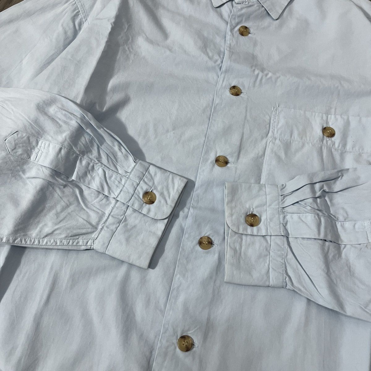 Issey Miyake 90s Archive Cotton Label Issey Miyake Basic Blue Shirt ifsix Size US XL / EU 56 / 4 - 4 Thumbnail