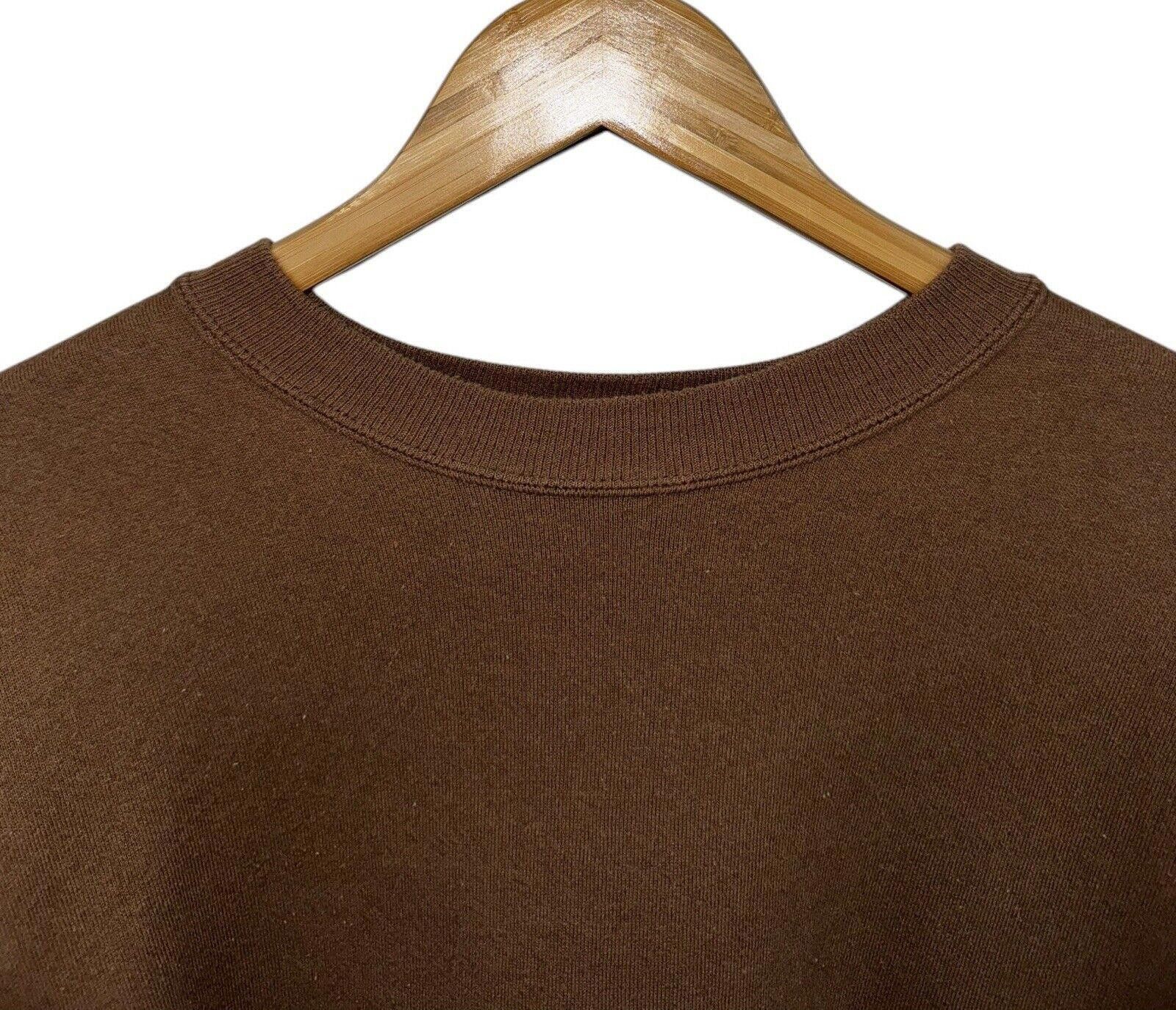 Hanes Vintage 90s Hanes Premium Tan Brown Earth Tone Crewneck XL Size US 36 / EU 52 - 2 Thumbnail