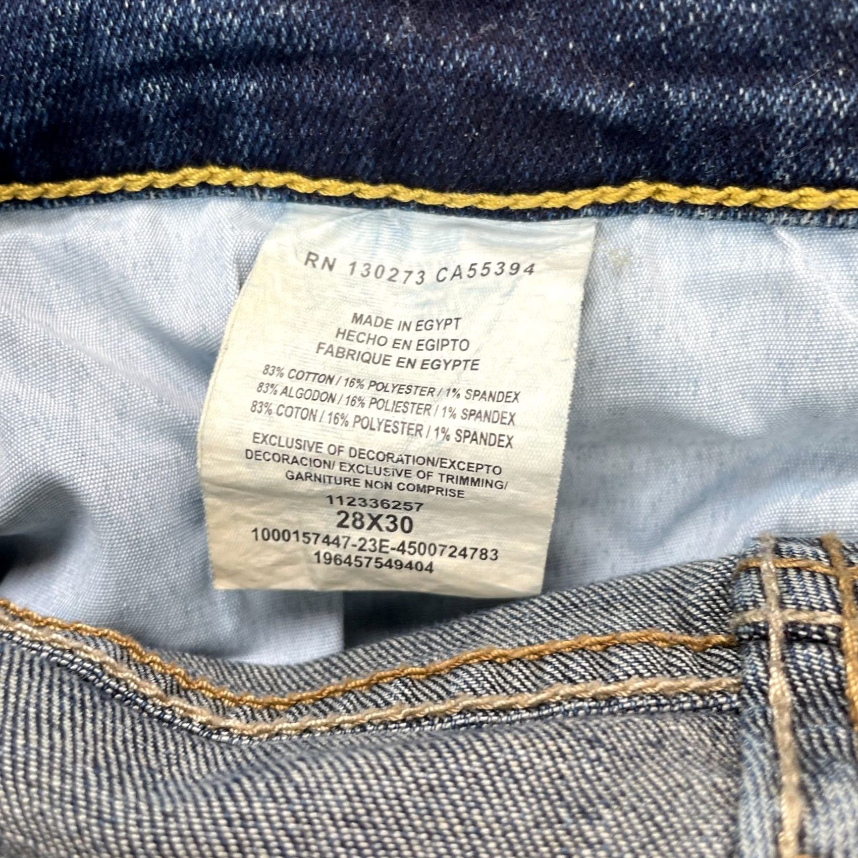 Wrangler VINTAGE Wrangler Jeans Womens 28x30 Blue Slim Straight Leg Denim Cotton Logo Dark Wash Size 28" / US 6 / IT 42 - 5 Thumbnail