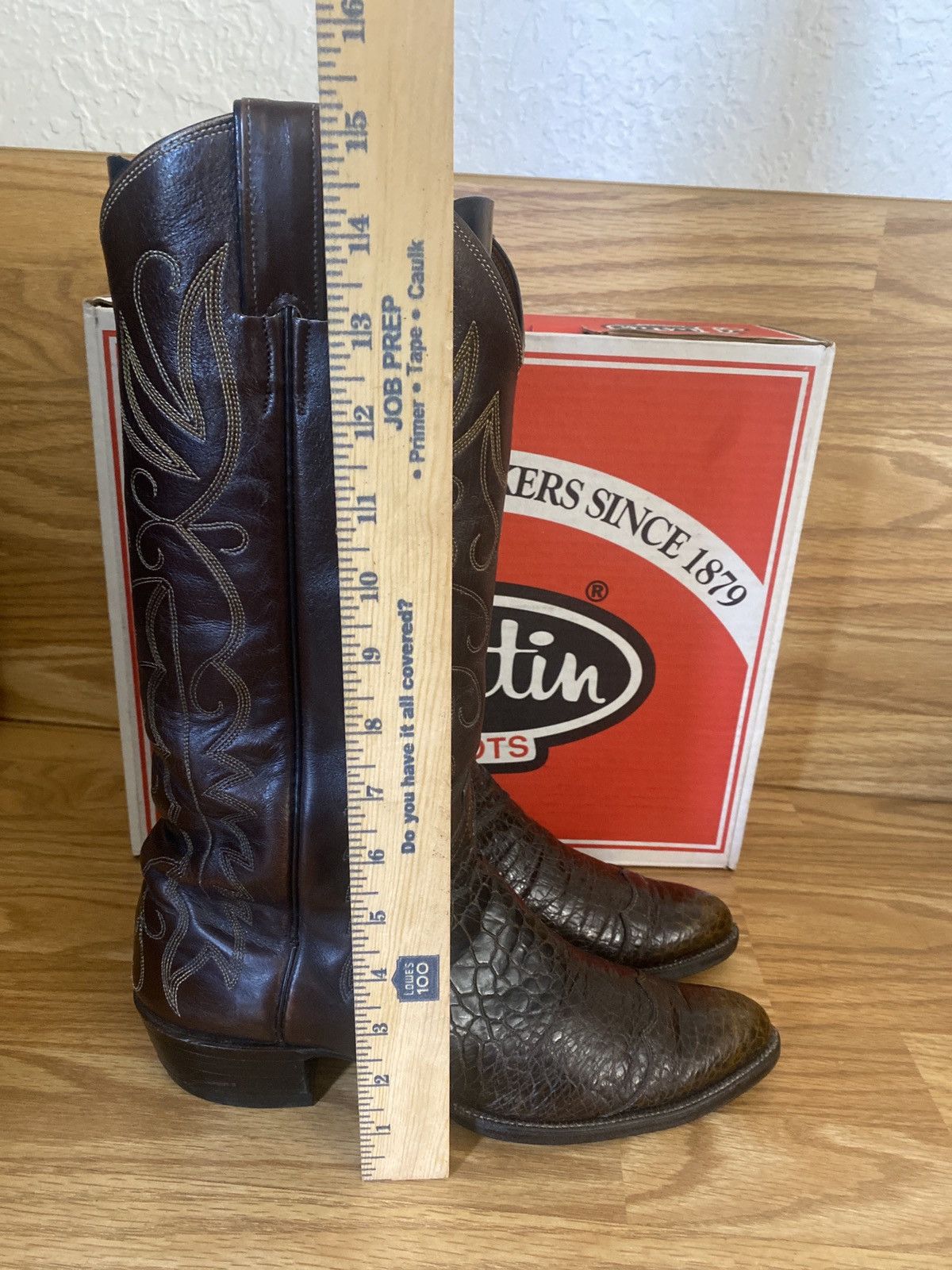 Justin Boots Justin 1979 Cowboy Boots Pre-Ban Brown Sea Turtle Print 9 B Size US 9 / EU 42 - 10 Thumbnail