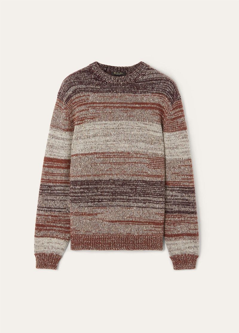Loro Piana o1w1db10226 FAO9799 Ispra Crewneck Sweater in Multicolor Size US M / EU 48-50 / 2 - 1 Thumbnail