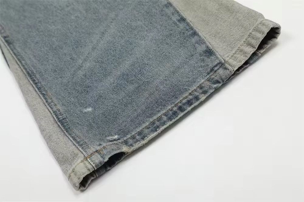 Jean Vintage Washed Distressed Splicing Flared Jeans Size US 30 / EU 46 - 11 Thumbnail