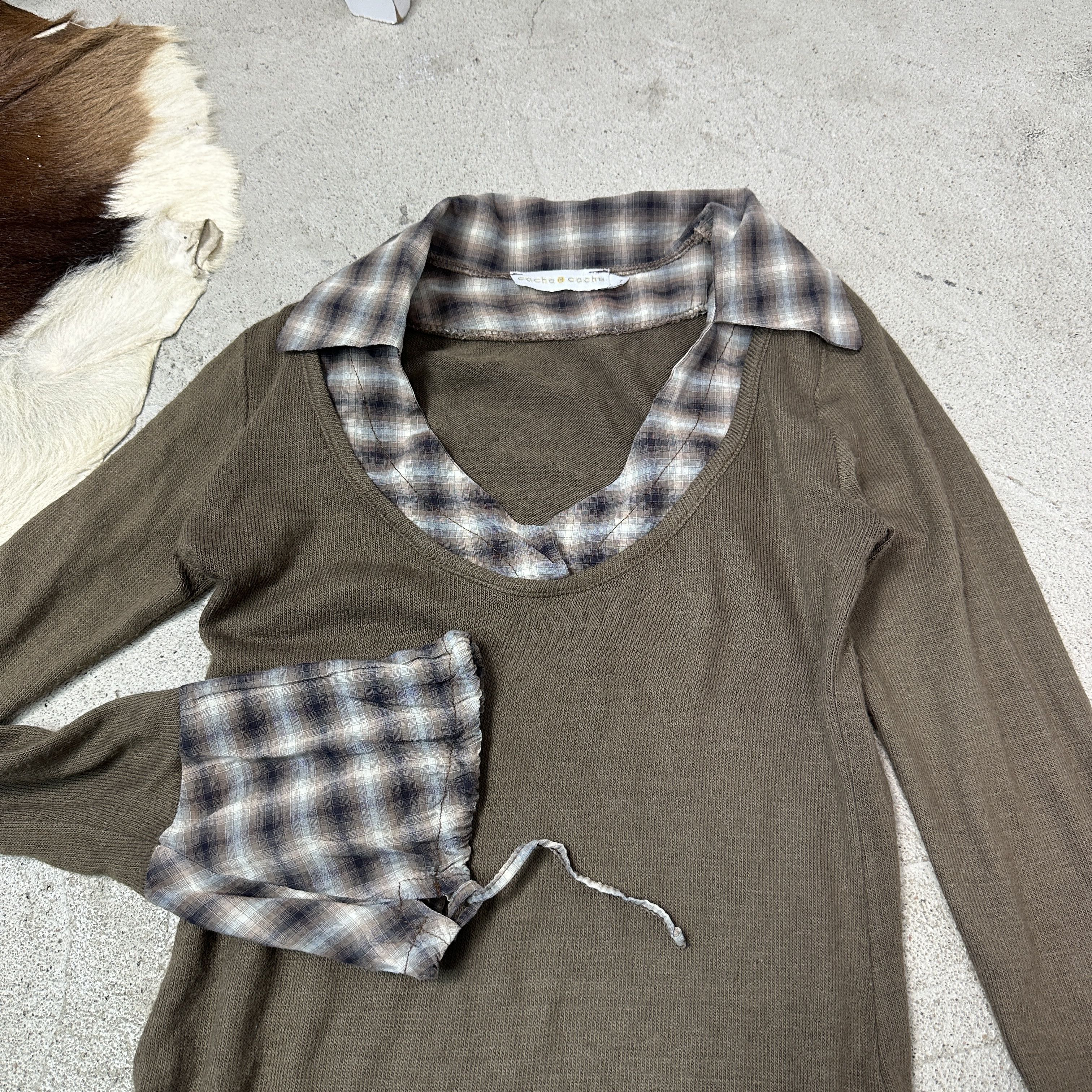 Vintage Vintage Avant Garde Fitted School Girl Sweater Y2K Size S / US 4 / IT 40 - 3 Thumbnail
