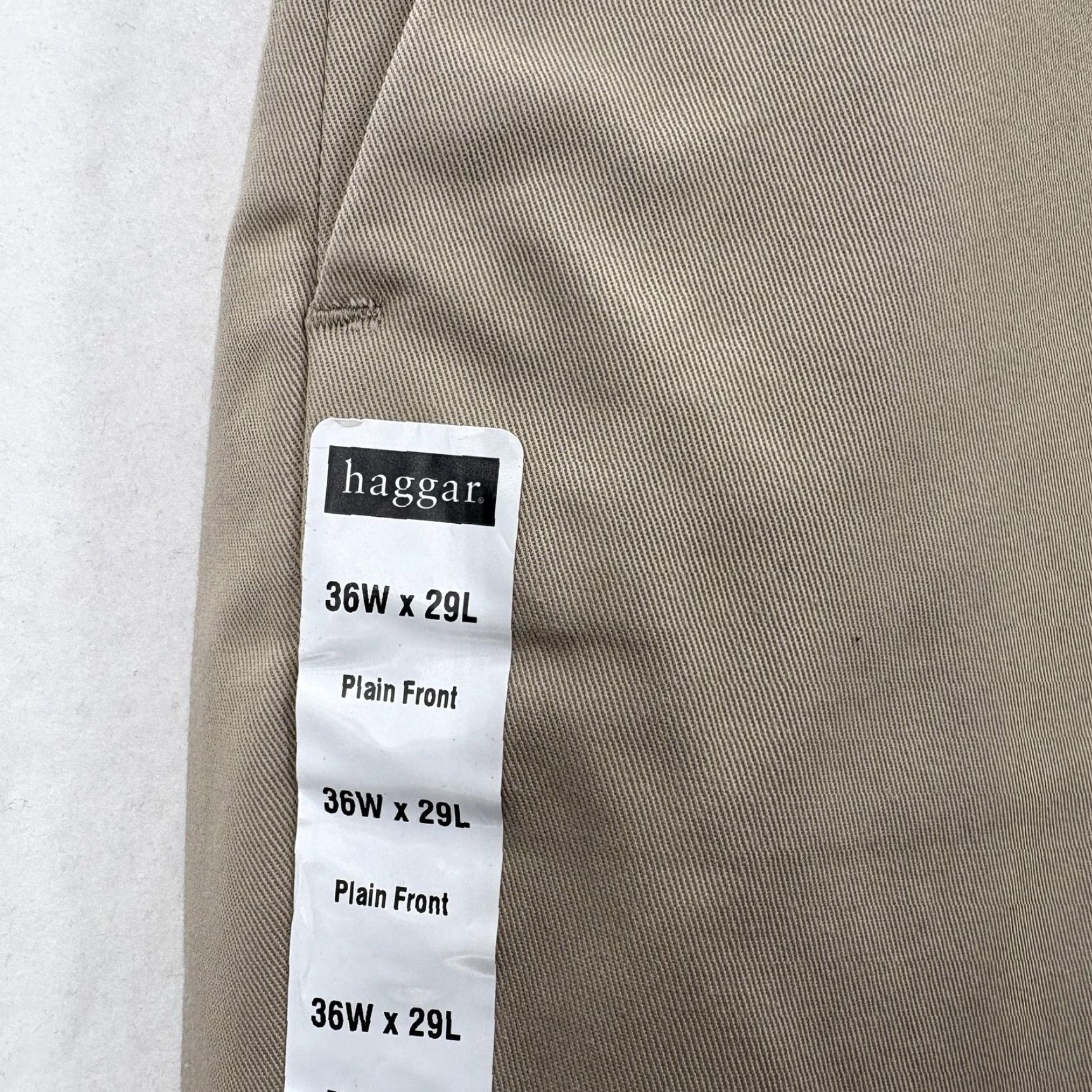 Haggar Haggar Work To Weekend Khaki Pants Mens 36x29 Tan No Iron Cotton Chinos Casual Size US 36 / EU 52 - 4 Thumbnail