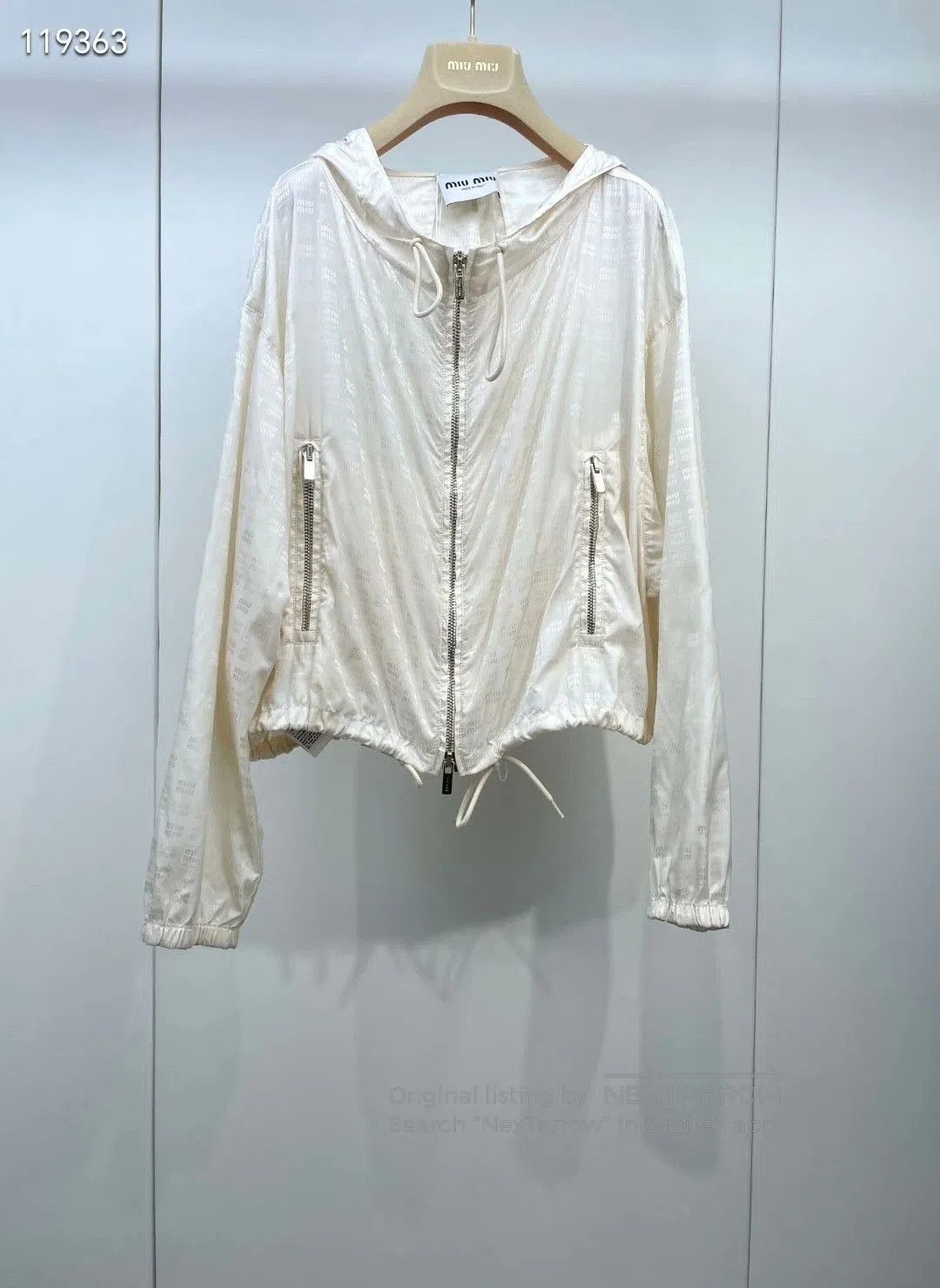 Miu Miu Miumiu Logo Hooded Jacket. Size S / US 4 / IT 40 - 1 Thumbnail