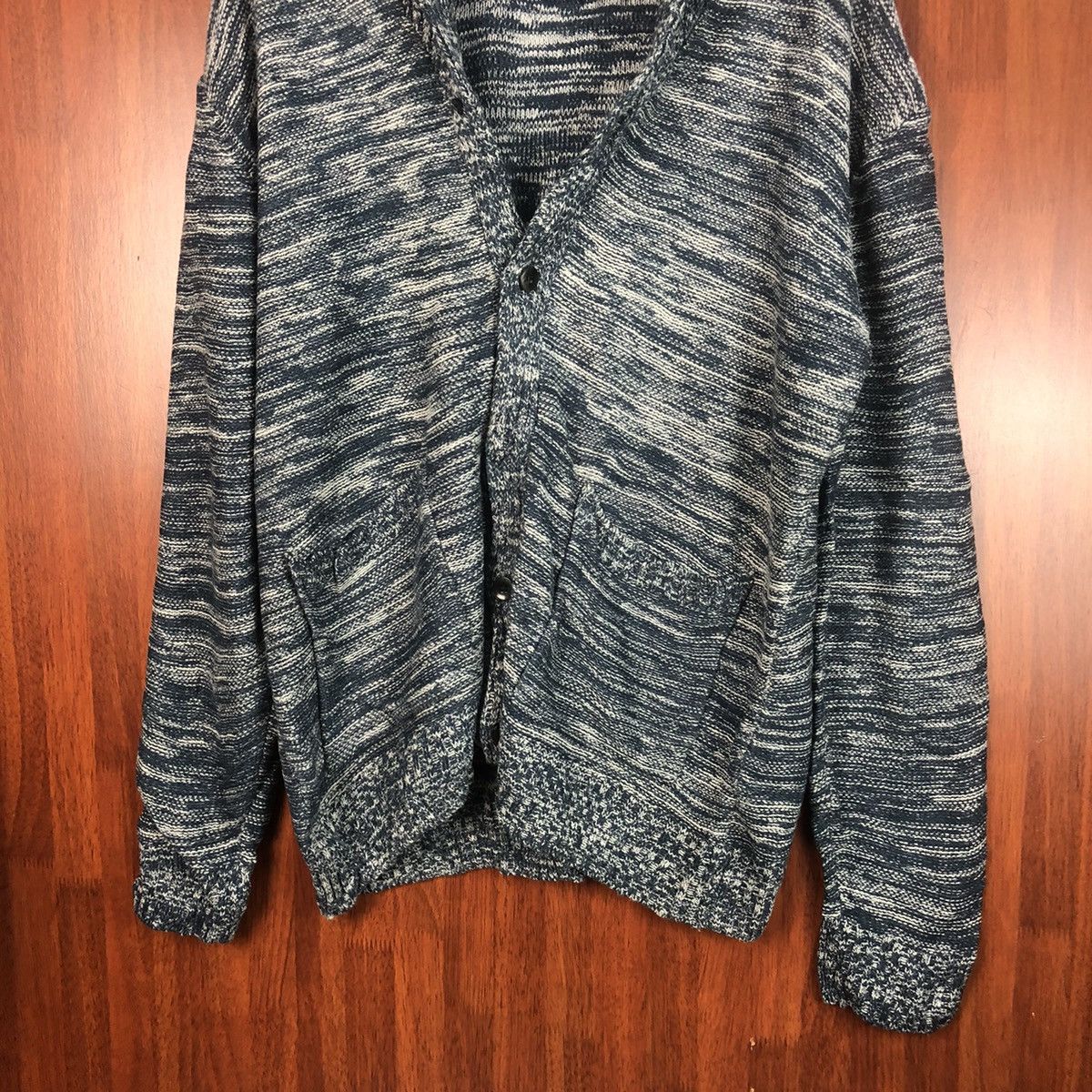 Japanese Brand Cathrine Museum Blue vintage knitwear Cardigan #7495 Size XL / US 12-14 / IT 48-50 - 3 Thumbnail