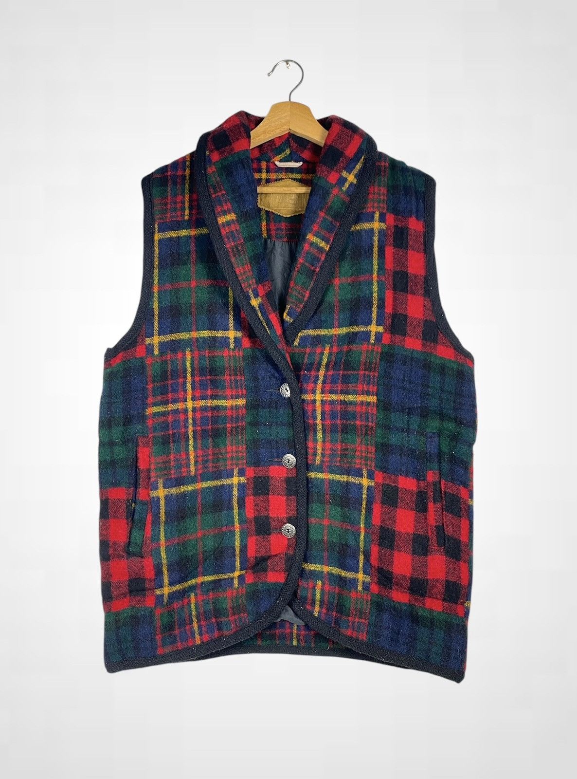 Woolrich Woolen Mills Vintage Woolrich Wool Checkered Vest Jacket Size US L / EU 52-54 / 3 - 1 Thumbnail