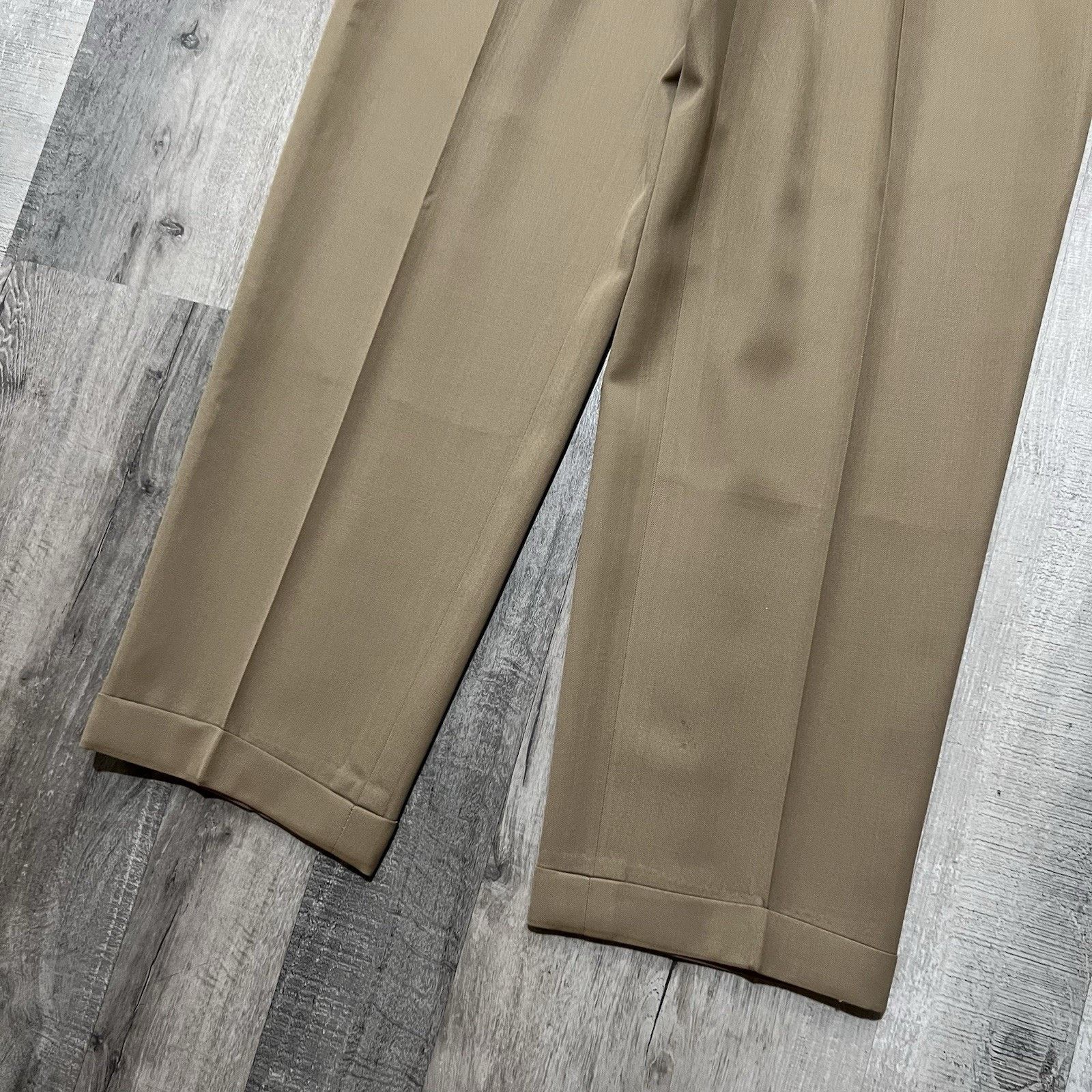 Givenchy VTG Givenchy Monsieur Pants 36R Beige Wide Dress Trouser USA Size US 36 / EU 52 - 5 Thumbnail