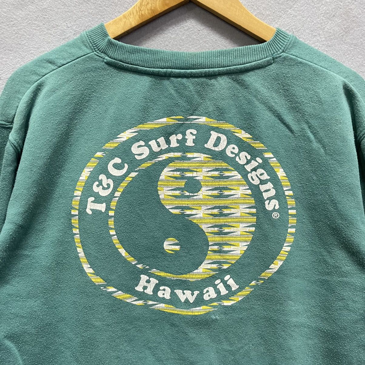 Vintage Vintage T&C Surf Designs Hawaii Logo Sweatshirt – Green (M) Size US M / EU 48-50 / 2 - 2 Thumbnail