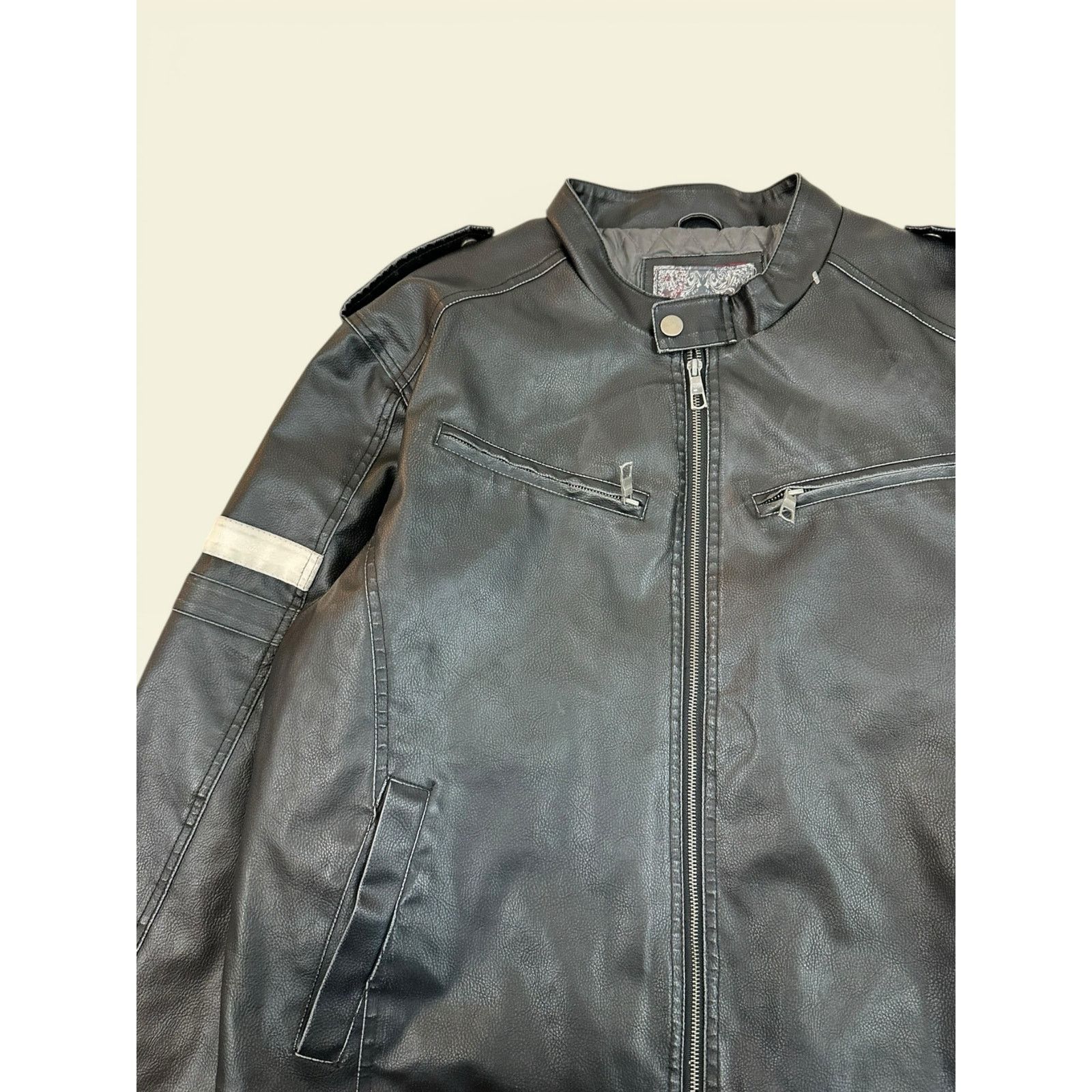 Other Vintage black leather biker bomber jacket Size US XXL / EU 58 / 5 - 2 Thumbnail