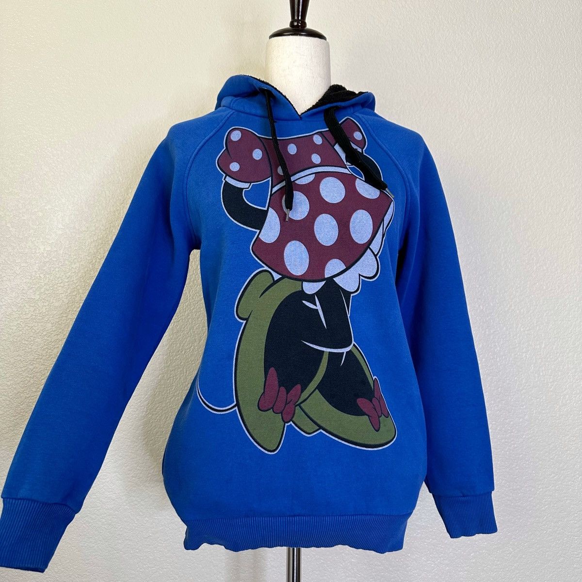 Mickey Mouse Minnie Mouse Ear Hoodie Blue Pullover Sweatshirt Size S / US 4 / IT 40 - 5 Thumbnail