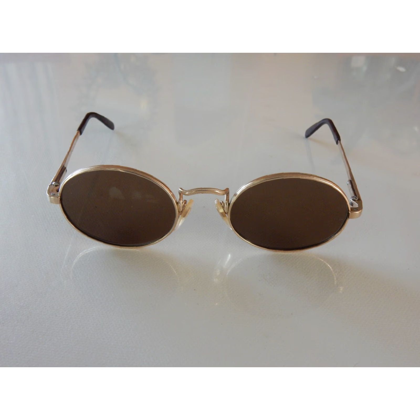 Vintage VINTAGE Desil Gold Plated Sunglasses Men 48-21 135 Retro 1980s Size ONE SIZE - 2 Thumbnail