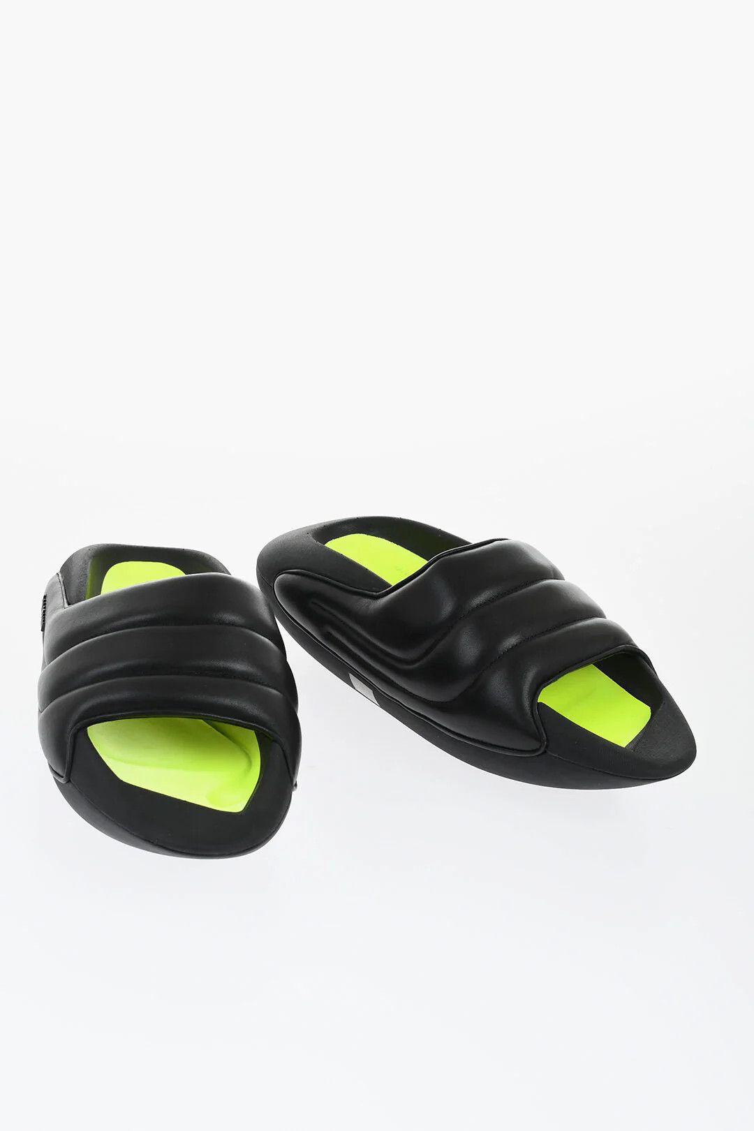 Balmain og1mm0326 Quilted Leather Sandals in Black Size US 7 / EU 40 - 2 Thumbnail