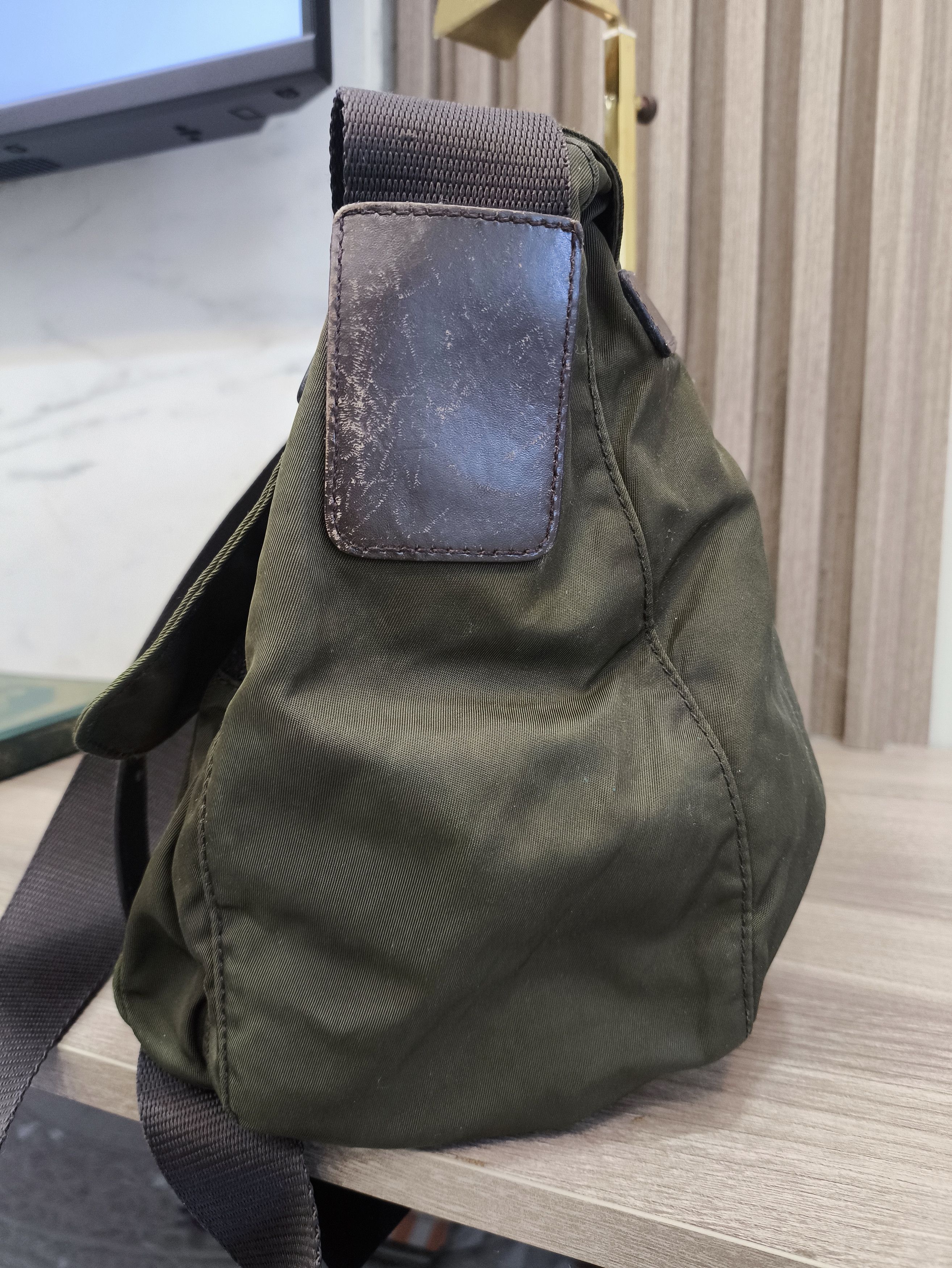Prada Prada Tessuto Green Nylon Messenger Bag Size ONE SIZE - 3 Thumbnail