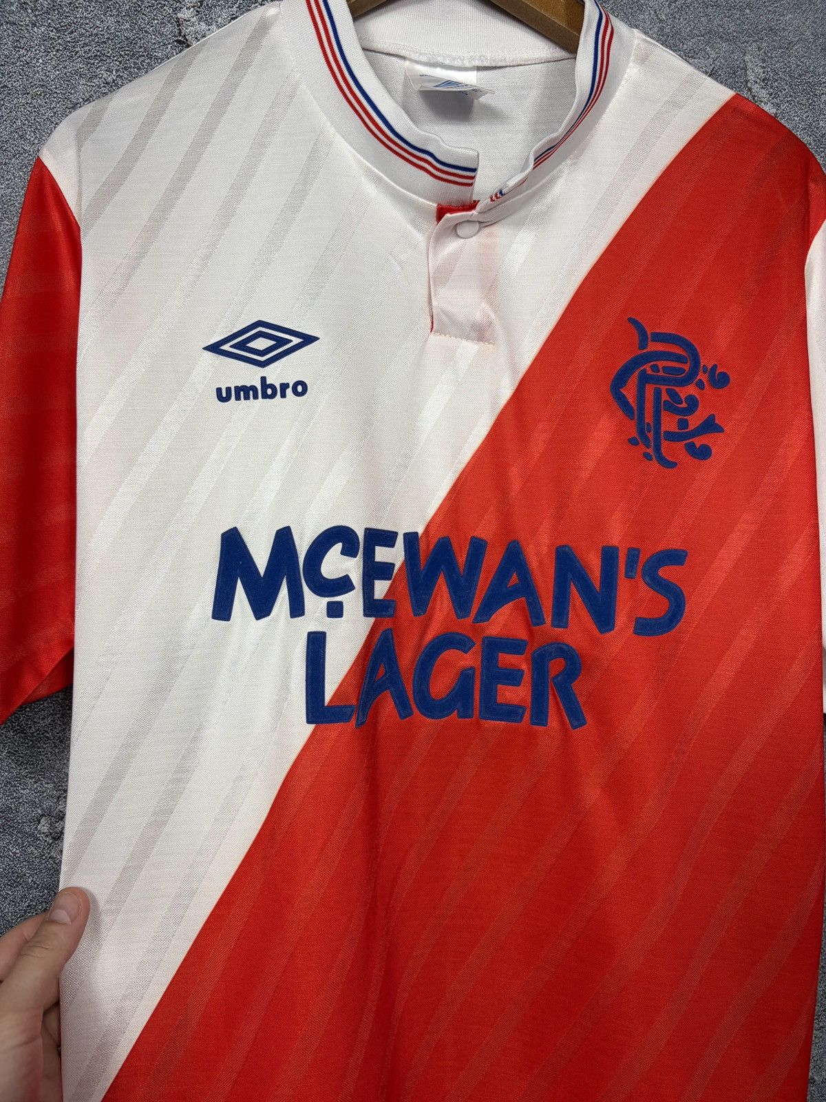 Umbro Vintage Umbro Glasgow Rangers 1987/88 Away T-shirt Jersey Size US L / EU 52-54 / 3 - 5 Thumbnail