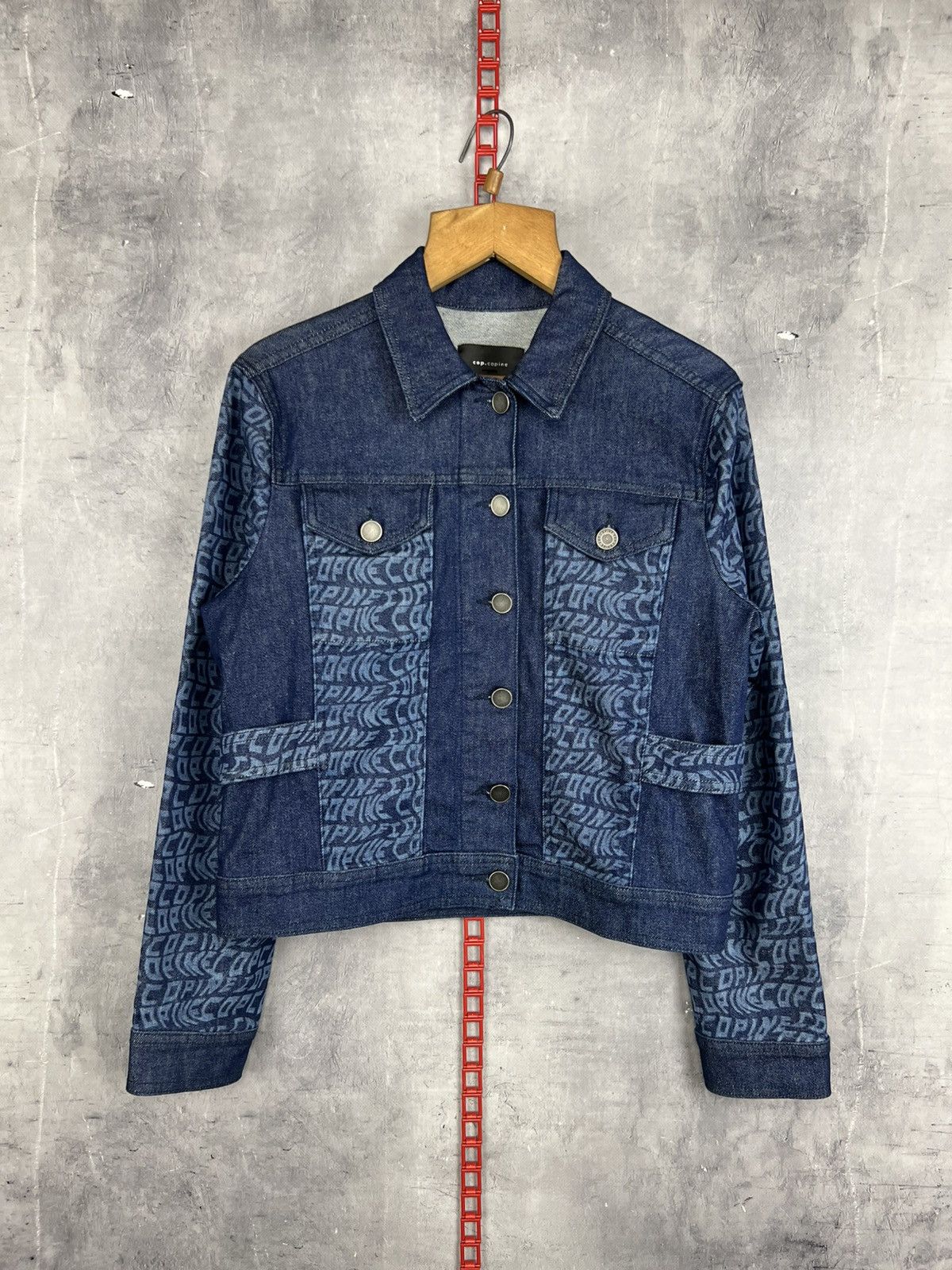 Cop Copine Cop Copine Y2K Women Monogram Denim Jacket Size 38 Size XS / US 0-2 / IT 36-38 - 2 Thumbnail