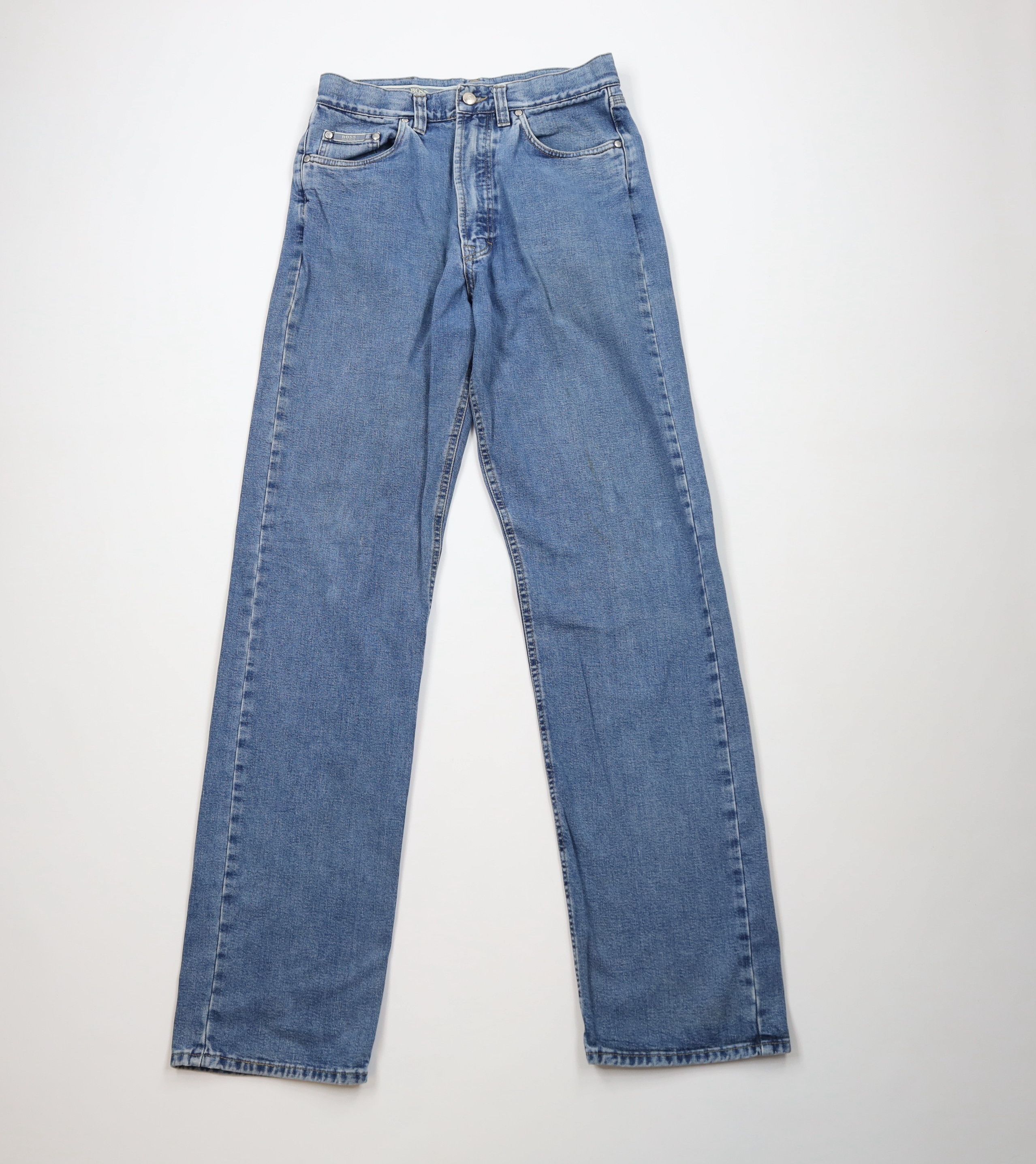 Hugo Boss Vintage Hugo Boss Spell Out Straight Leg Denim Jeans Blue Size US 32 / EU 48 - 1 Thumbnail