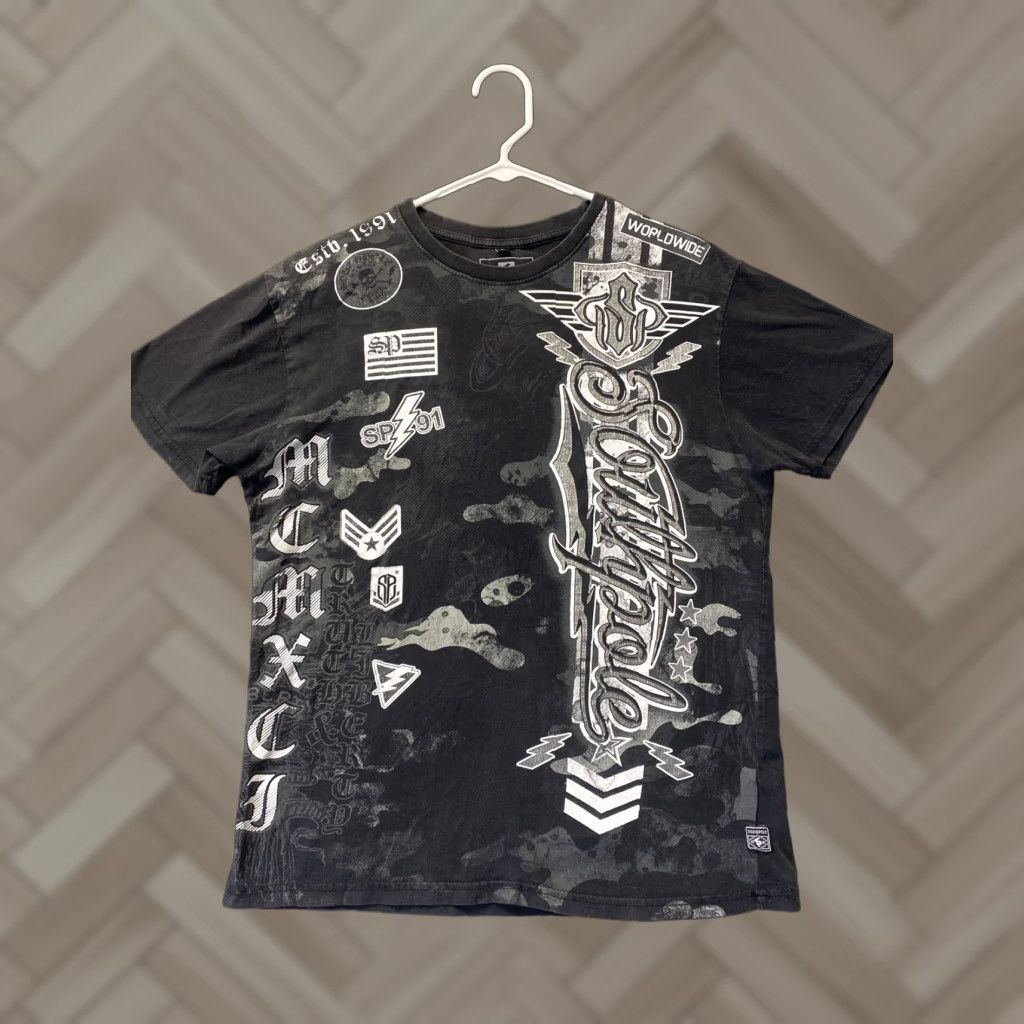 Southpole VINTAGE South Pole T-Shirt Size L Black Graphic Logo Grunge Mens Size US L / EU 52-54 / 3 - 1 Thumbnail