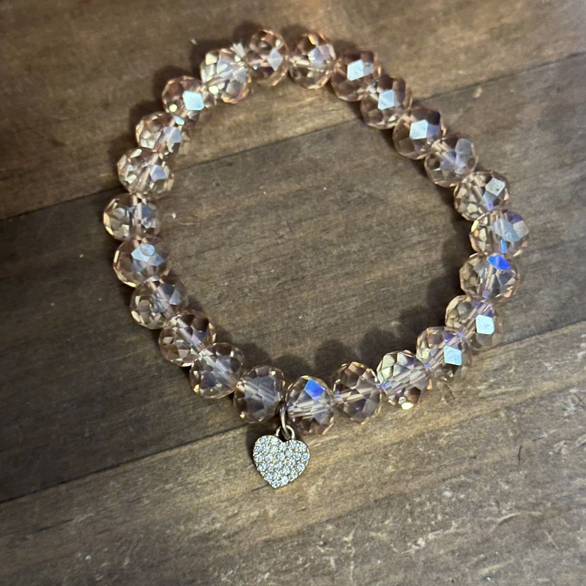 Other Champagne crystal glass bead stretch bracelets Size ONE SIZE - 6 Thumbnail