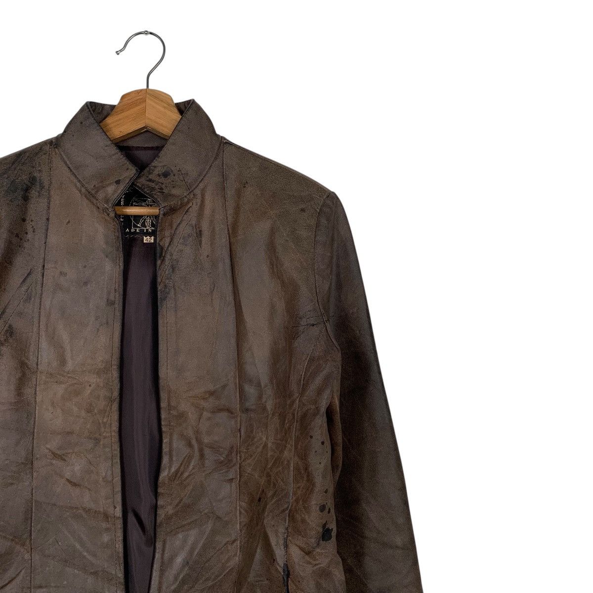 Other Leonardo Da Vinci Crop Leather Jacket Made In Italy Size M / US 6-8 / IT 42-44 - 5 Thumbnail