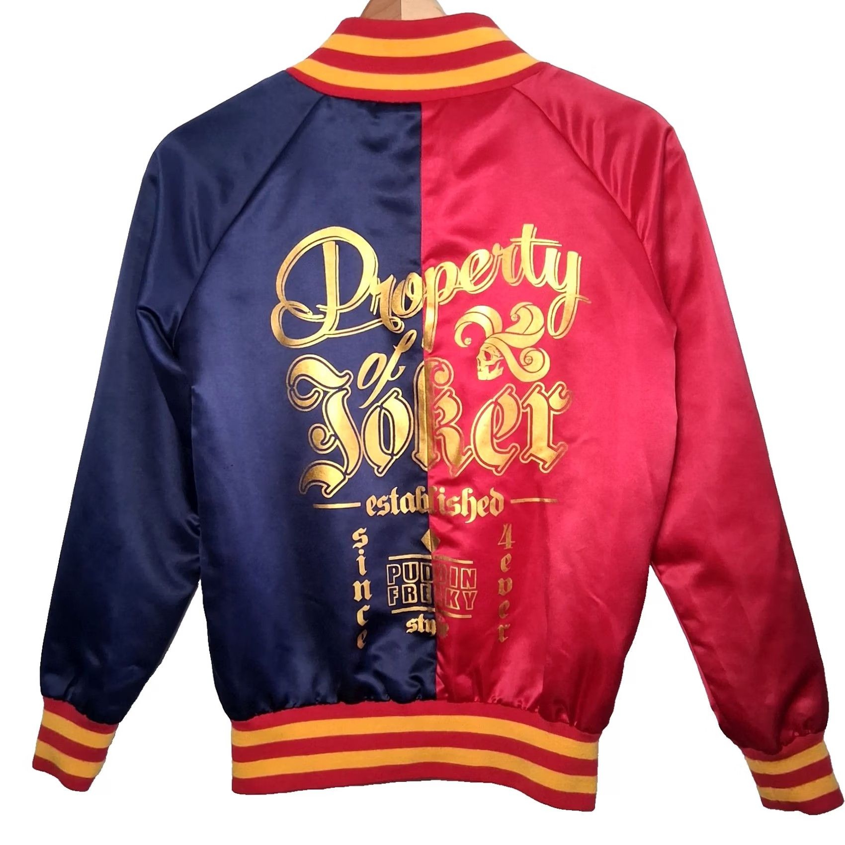 Vintage VINTAGE Batman Harley Quinn Property Of Joker Satin Bomber Jacket S Red Blue DC Comics Size S / US 4 / IT 40 - 2 Thumbnail