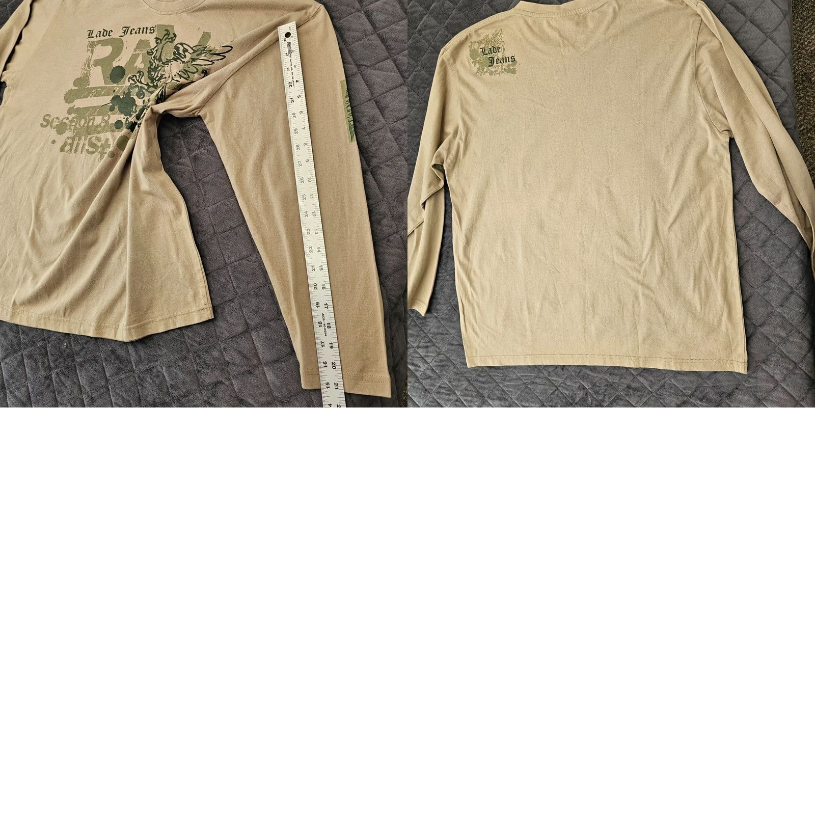 Vintage Lada Men's T Shirt Green Long Sleeve XL Graphic Print Crew Neck Casual Shirt Size US XL / EU 56 / 4 - 8 Thumbnail