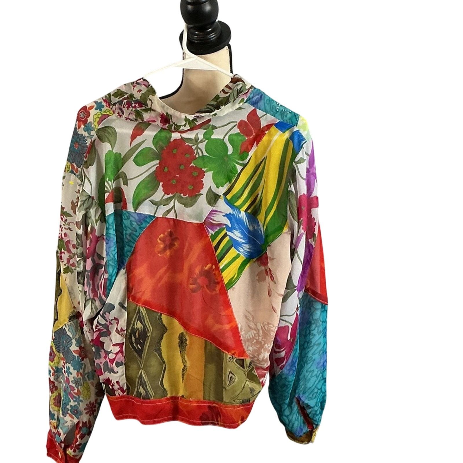 Other Sacred Threads Patchwork Boho Top Size Large Colorful Button Size L / US 10 / IT 46 - 3 Thumbnail