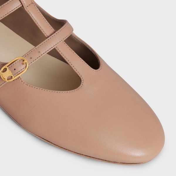Celine o1w1db10125 356853985C Les-Ballerina Flats in Beige Size US 12 / IT 42 - 4 Thumbnail