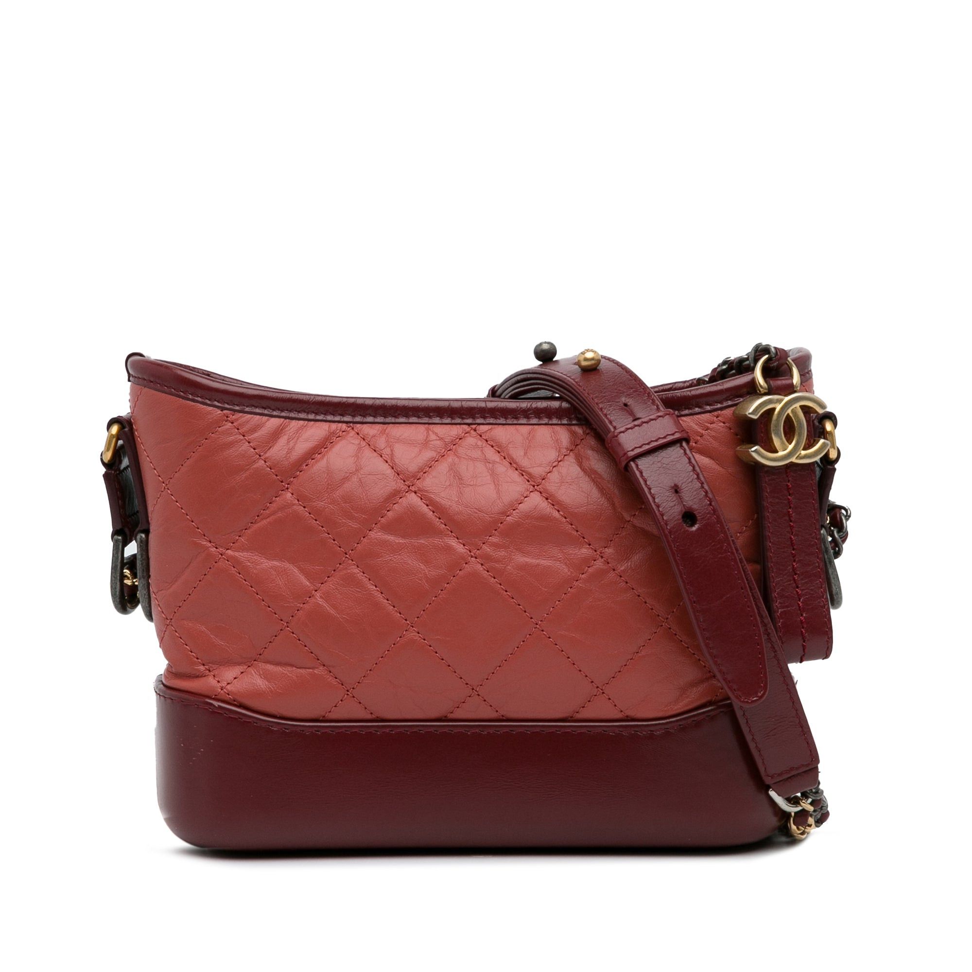 Chanel Chanel Small Chevron Lambskin Gabrielle Crossbody Red Size ONE SIZE - 1 Thumbnail