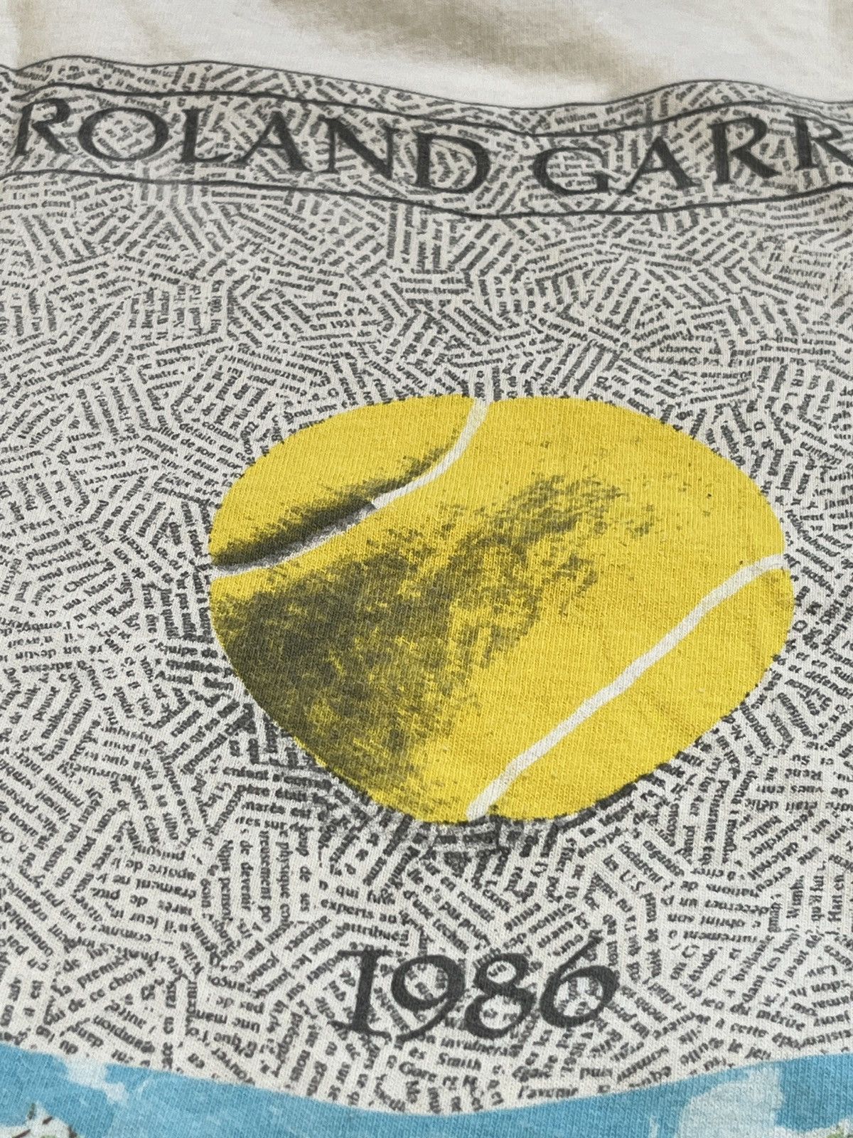 Vintage Roland Garros 1986 vintage tee Size US XL / EU 56 / 4 - 5 Thumbnail